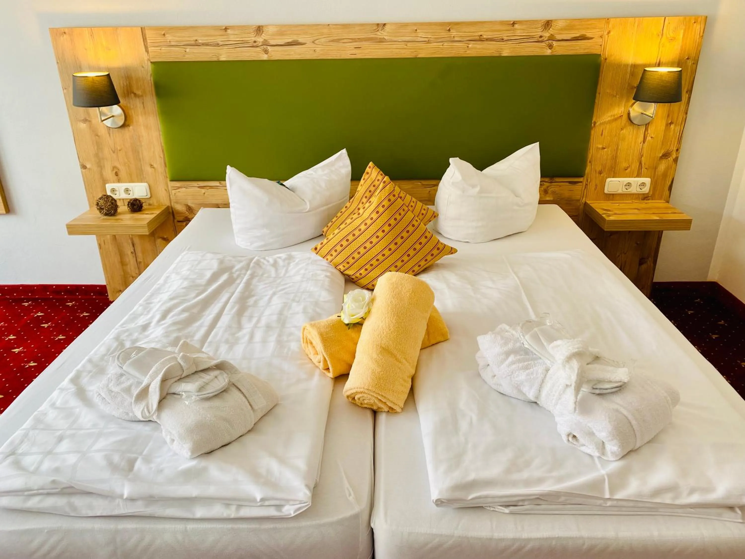 Photo of the whole room, Bed in Hotel Nesselwanger Hof