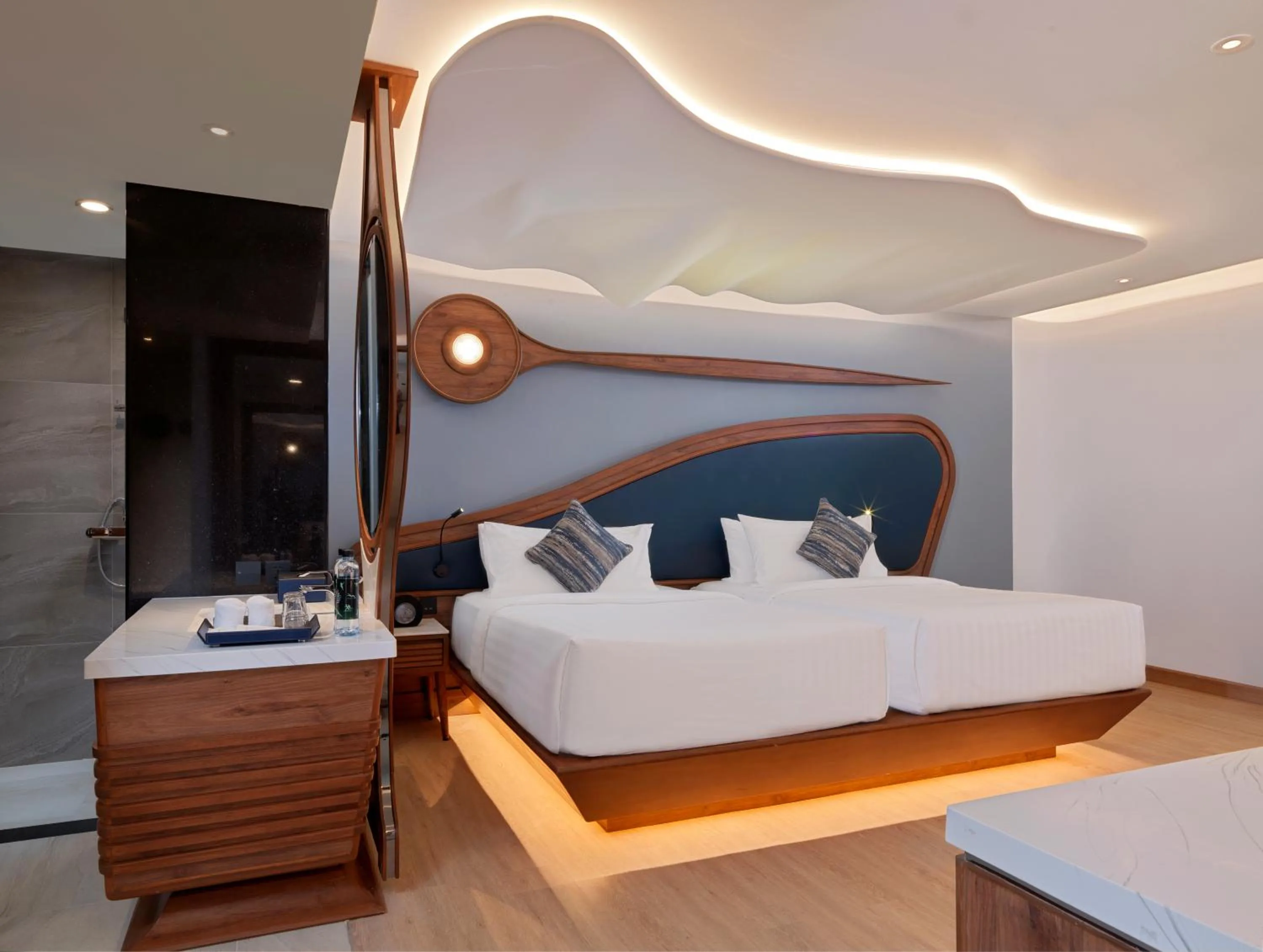 Bedroom, Bed in The Oceanic Sportel Phuket - SHA Extra Plus