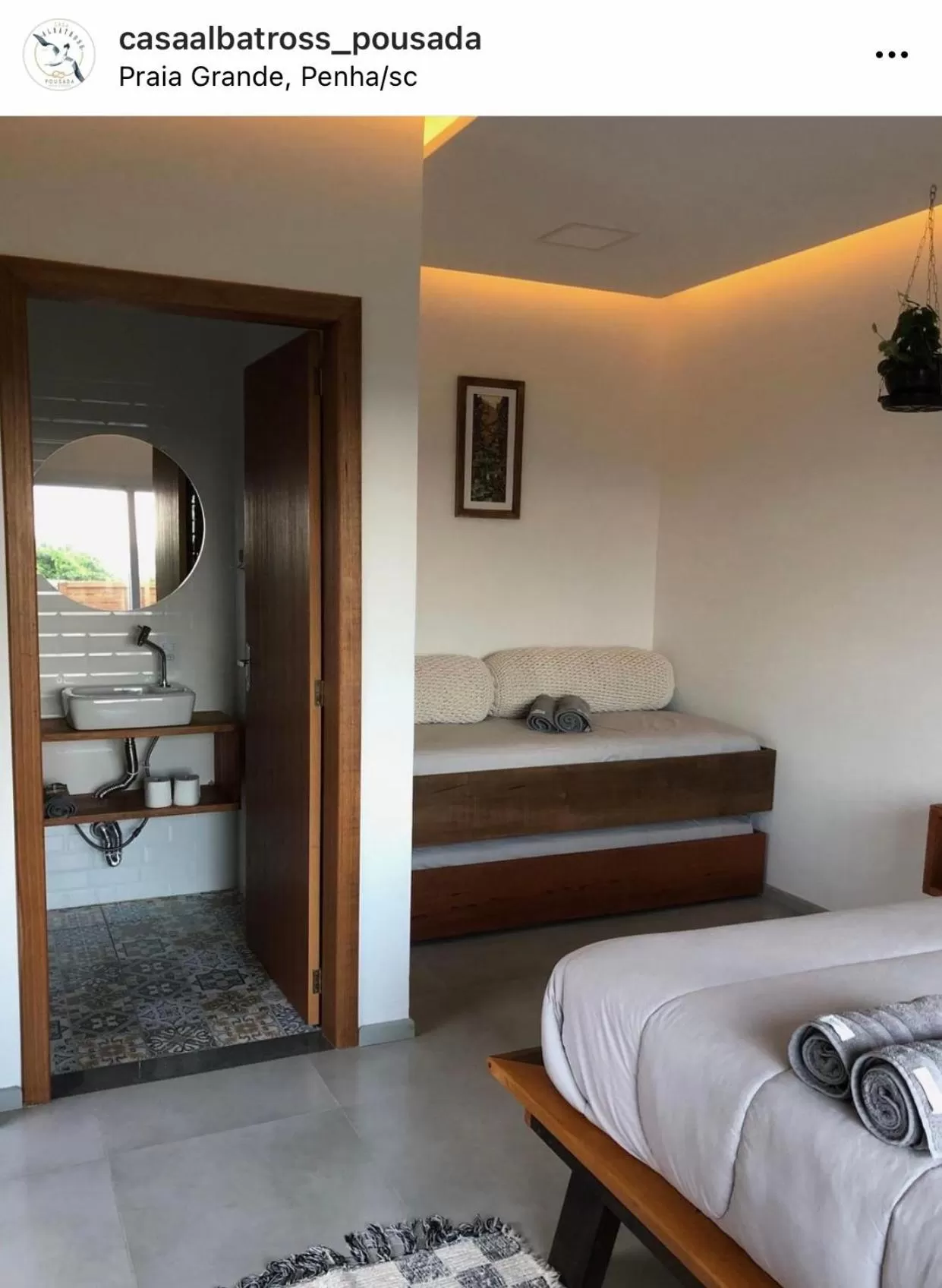 Bed in Pousada Casa Albatross