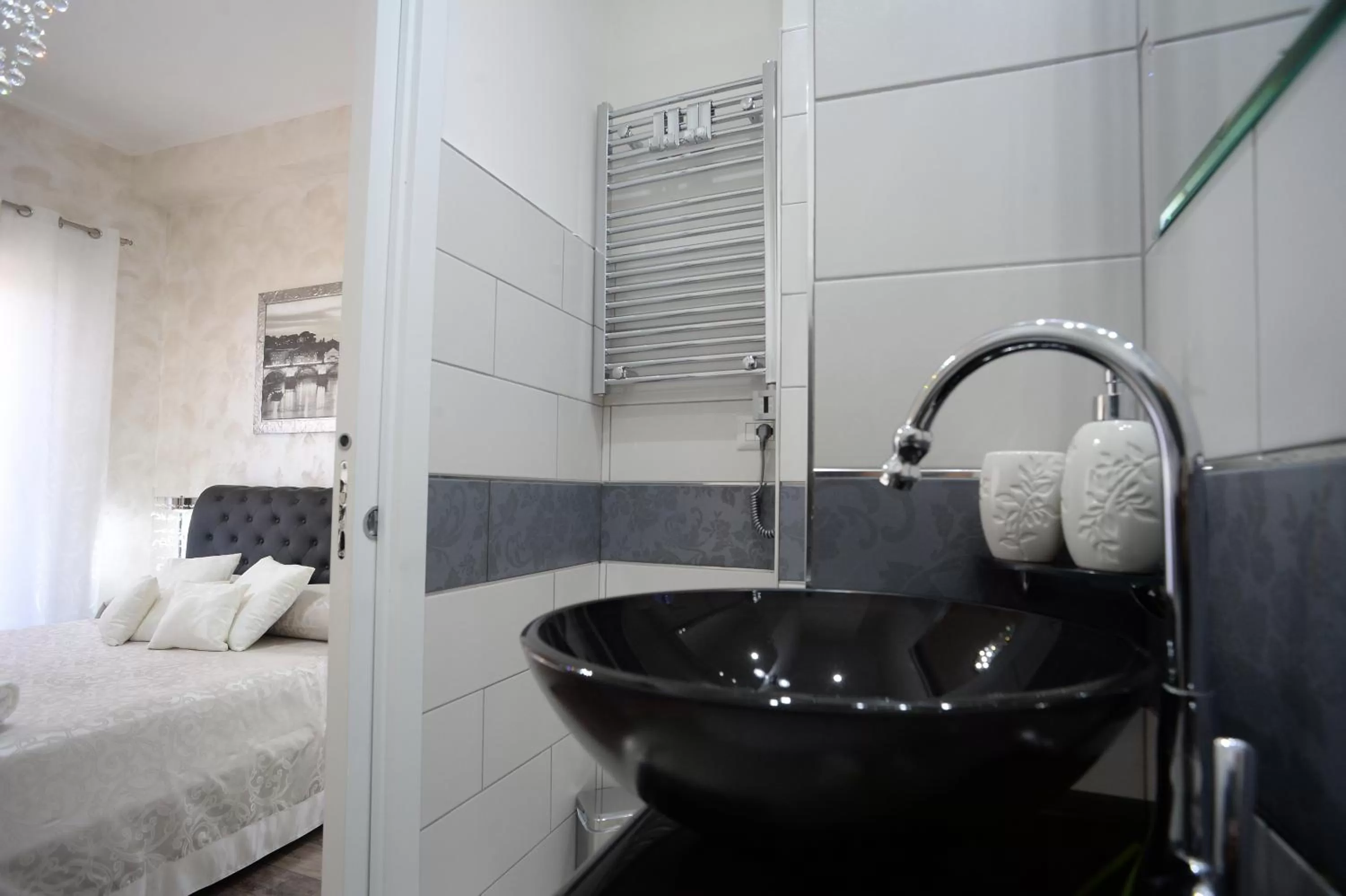 Bed, Bathroom in San Pietro Panoramic View