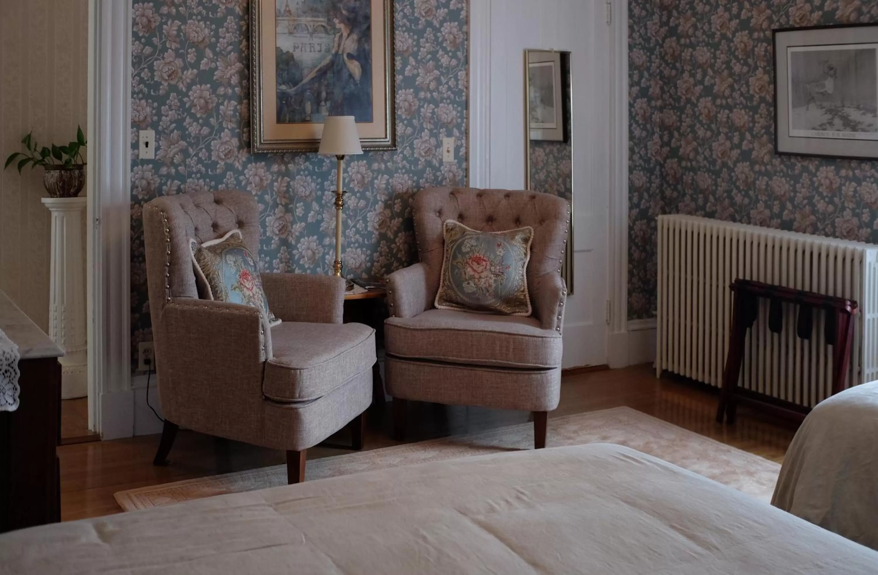 Bed in Guilford Bed and Breakfast