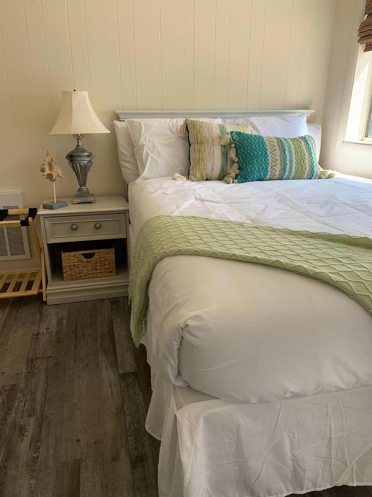 Bed in Ocean Glass Inn