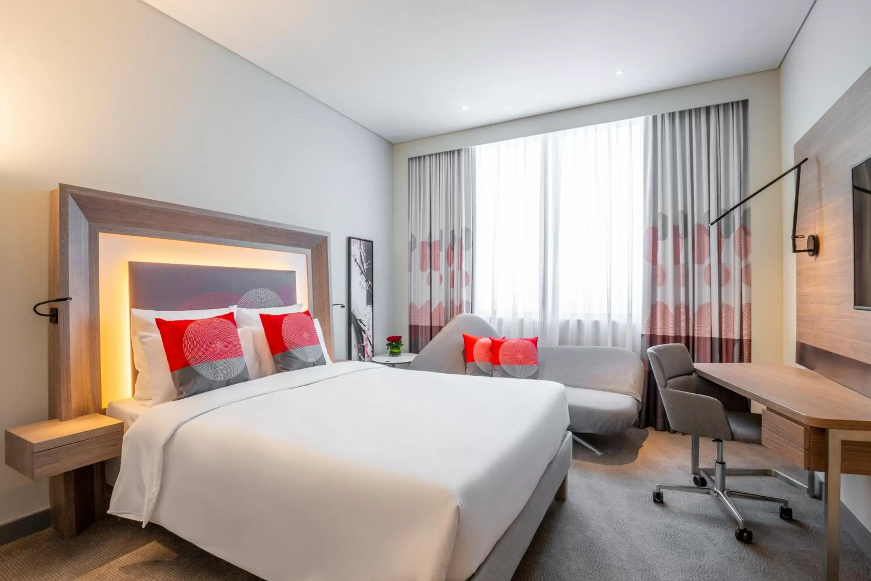 Deluxe Room with 1 Double Bed and 1 Sofa Bed and Balcony in Novotel Bur Dubai - Healthcare City Deluxe Room with 1 Double Bed and 1 Sofa Bed and Balcony in Novotel Bur Dubai - Healthcare City