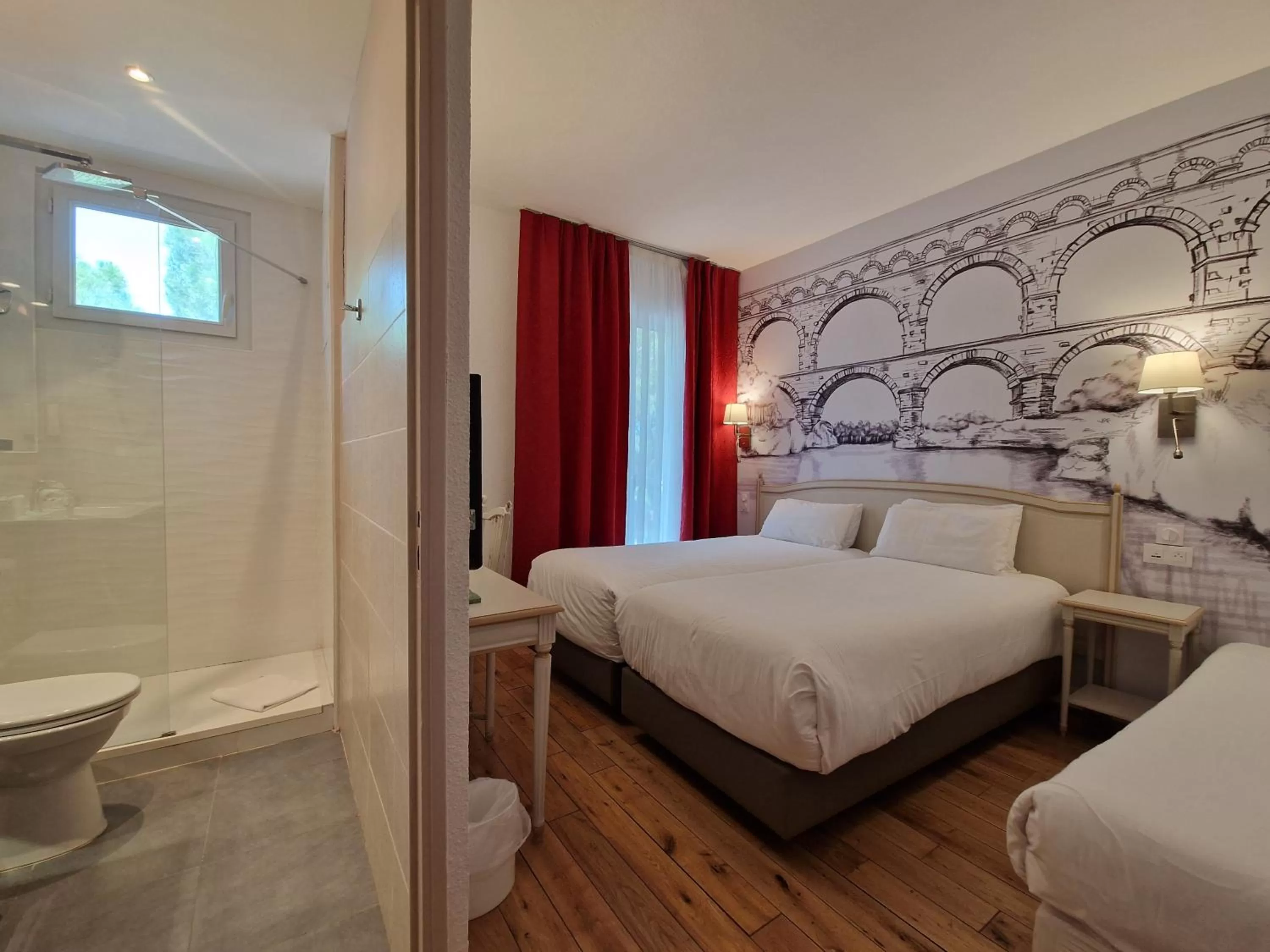 Bed in Logis VIGNES BLANCHES*** Hôtel Cosy et restaurant de terroir