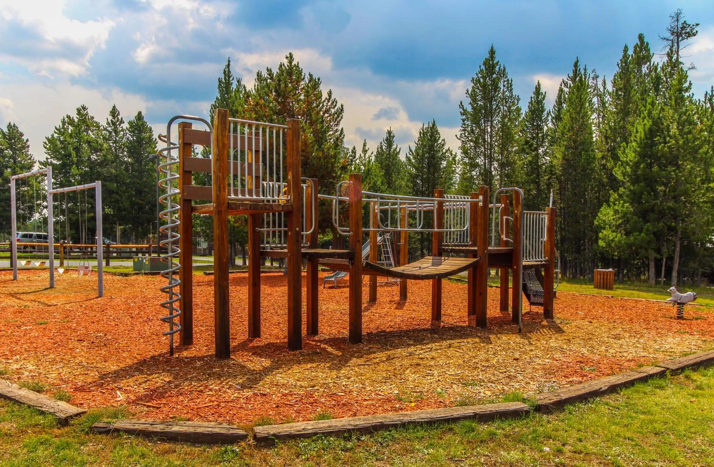 Children play ground in Timbers at Island Park