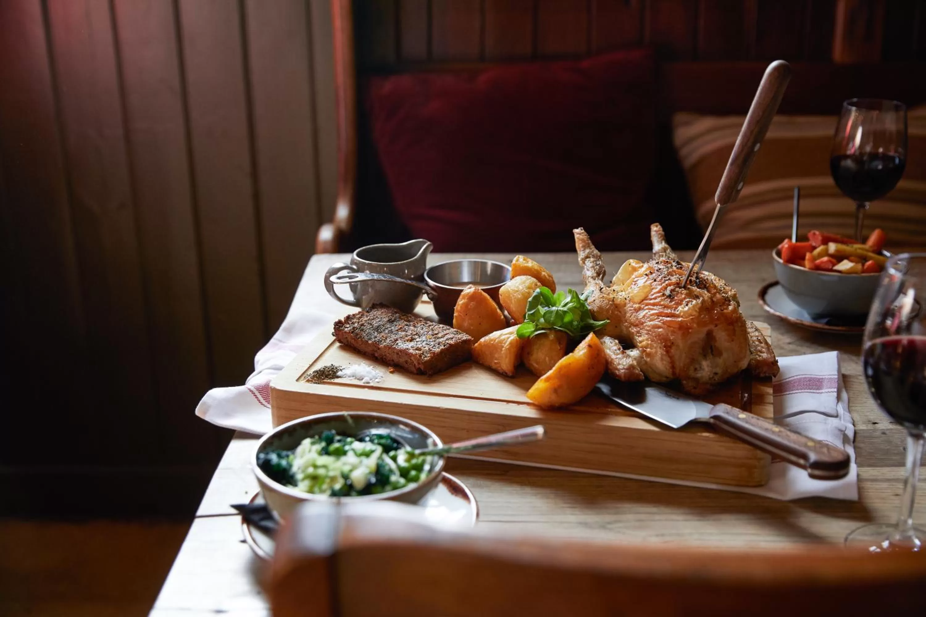 Food close-up, Lunch and Dinner in The Pheasant Inn