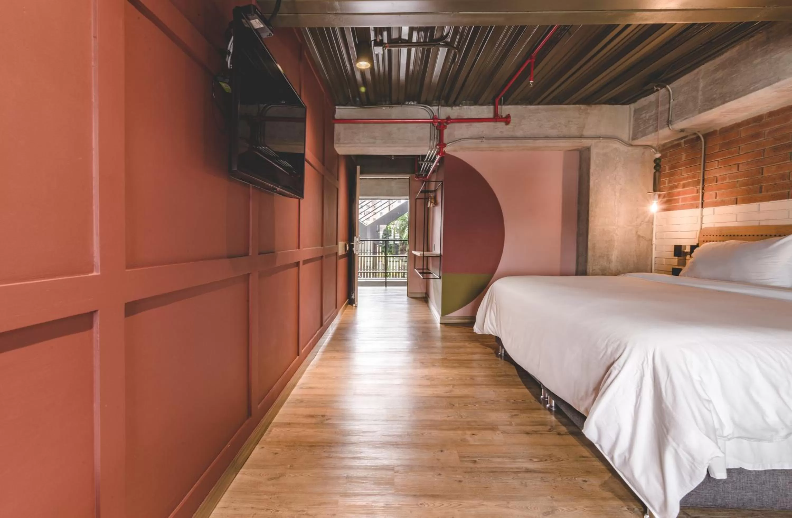 Bed in The Somos Beats Hotel & Rooftop