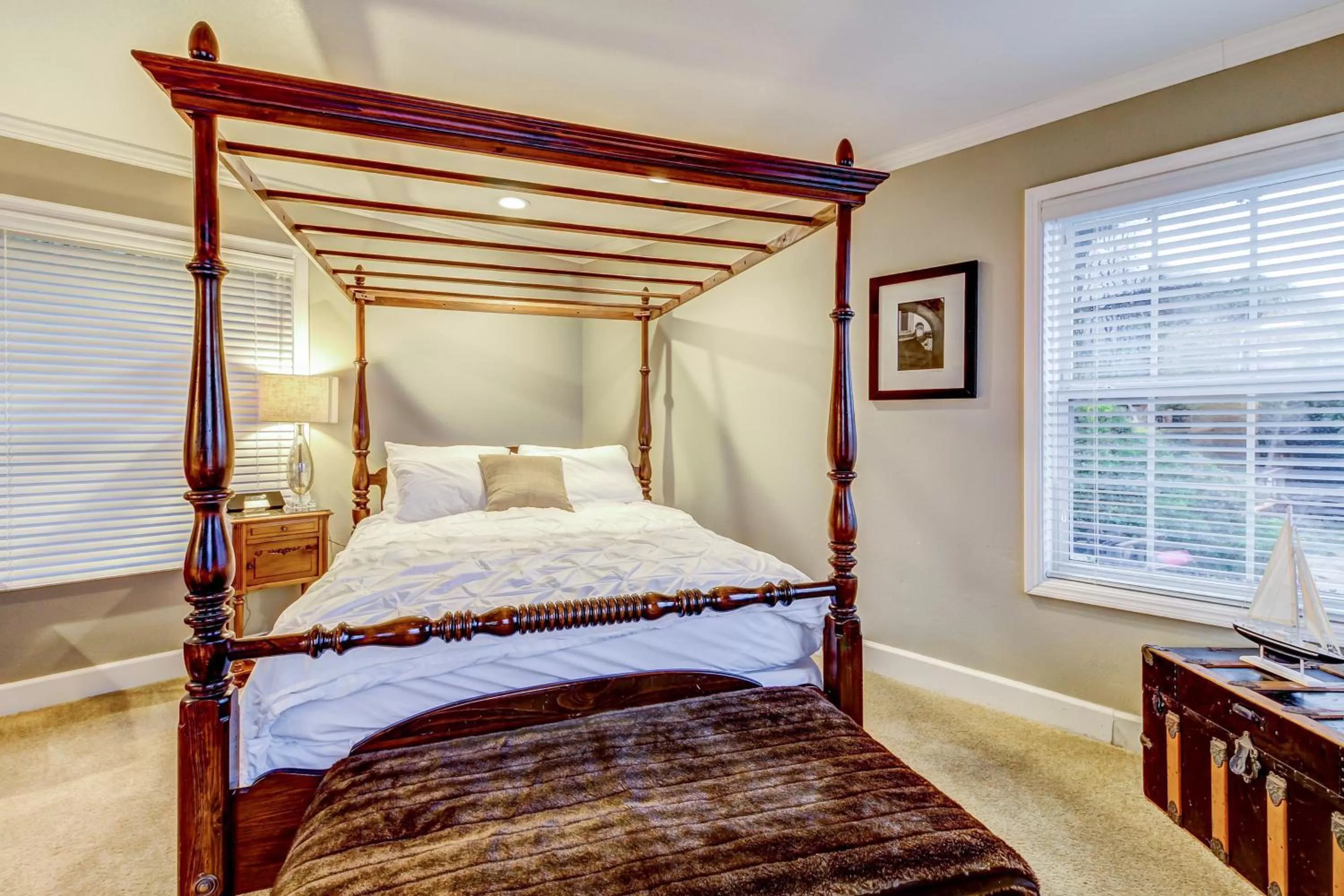 Bed in Bayside Cottage