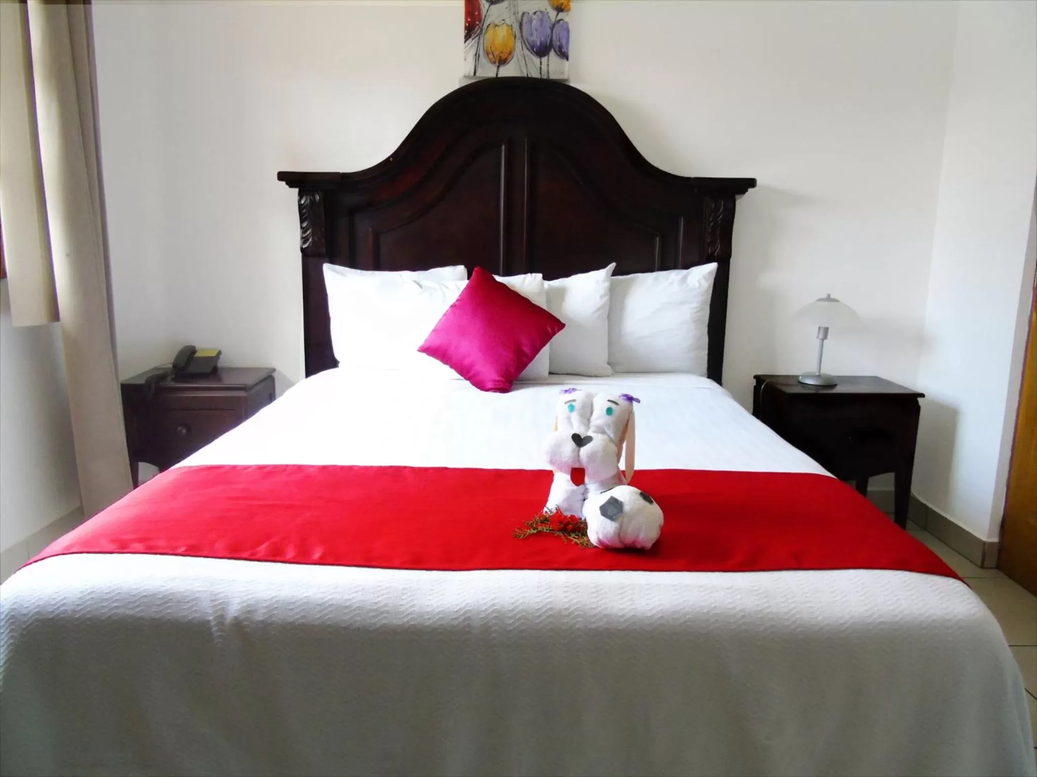 Bed in Hotel Los Pinos