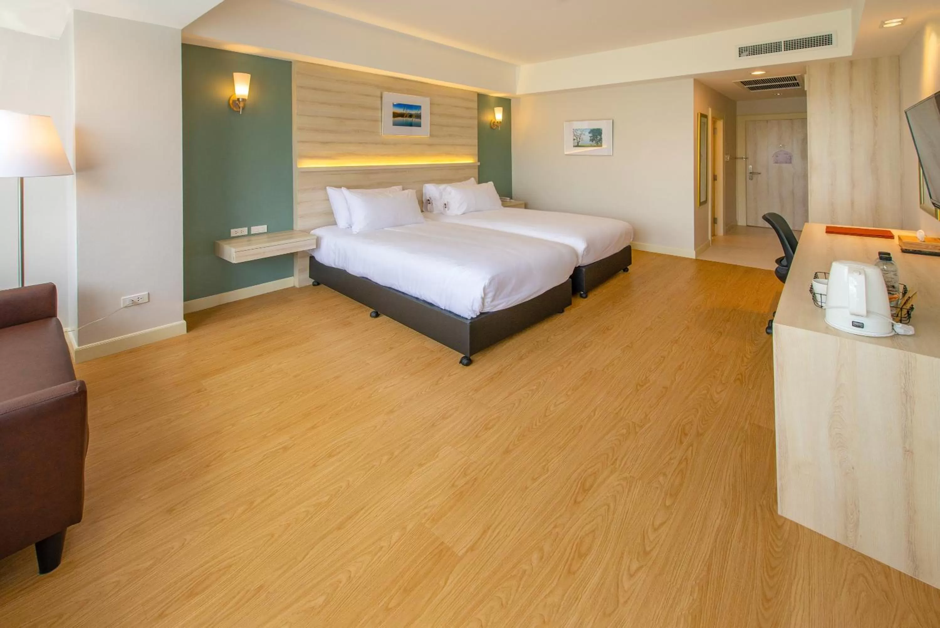 Photo of the whole room, Bed in The Farm House Hotel Ranong