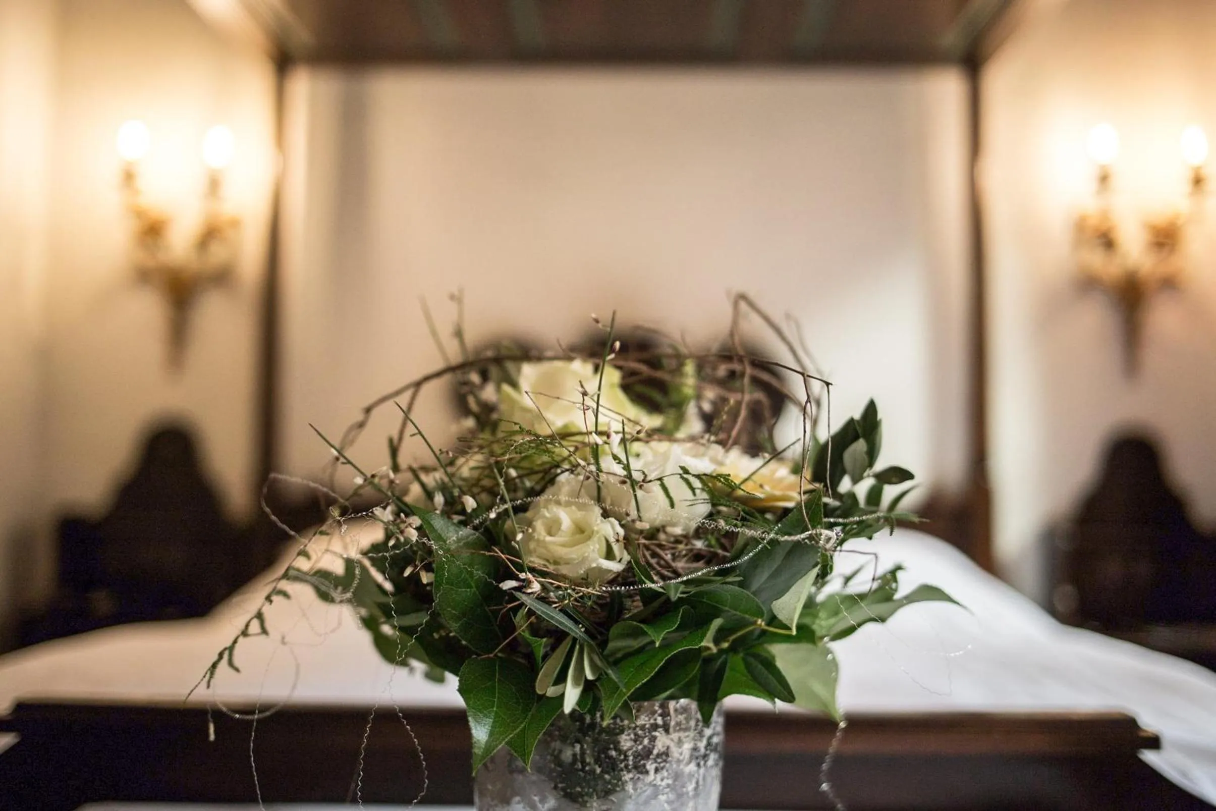 Decorative detail, Bed in WAGNERS Hotel Greifen-Post