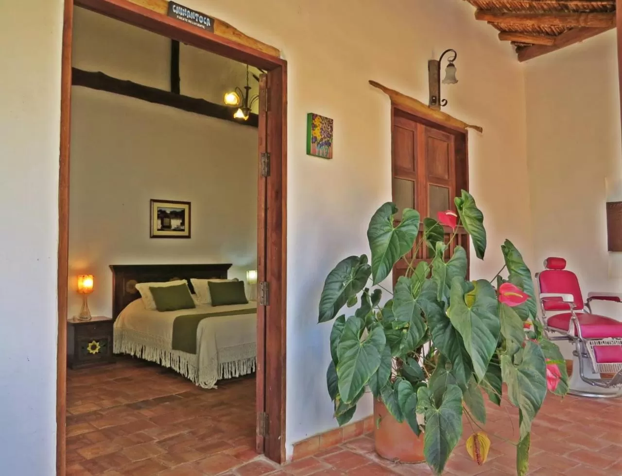 Bed in Hotel Finca Buenos Aires Barichara