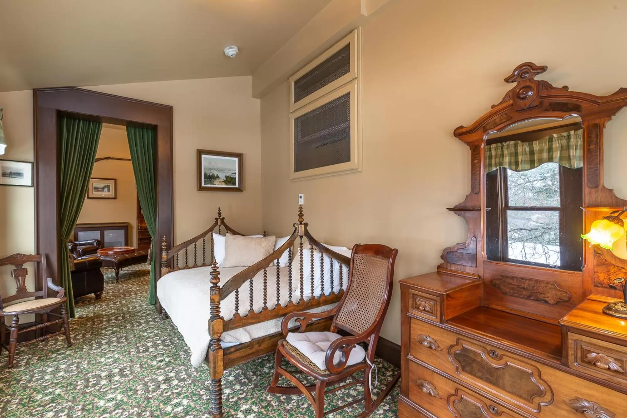 Seating area in Steele Mansion Inn & Gathering Hub