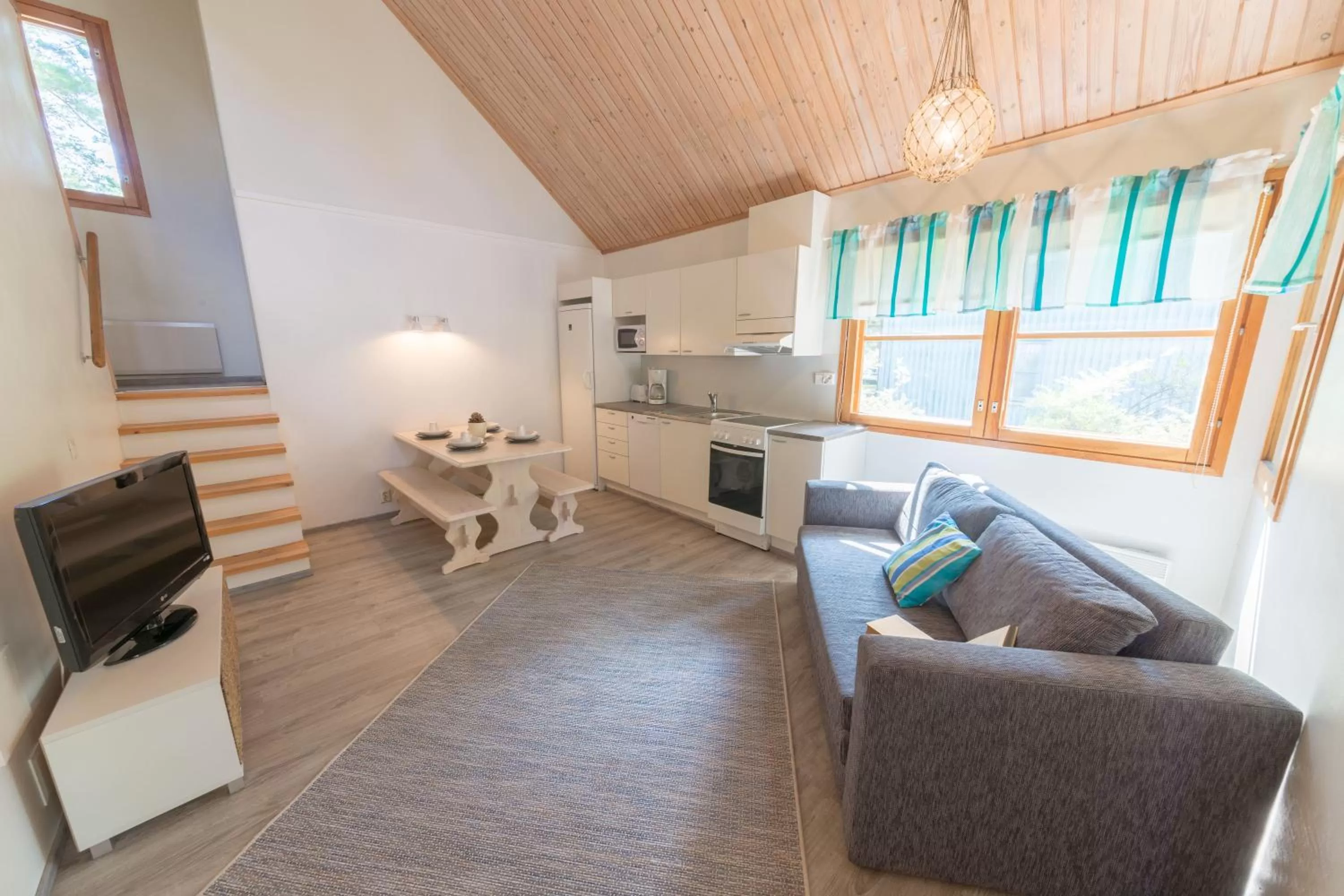 Seating area in Yyteri Holiday Cottages