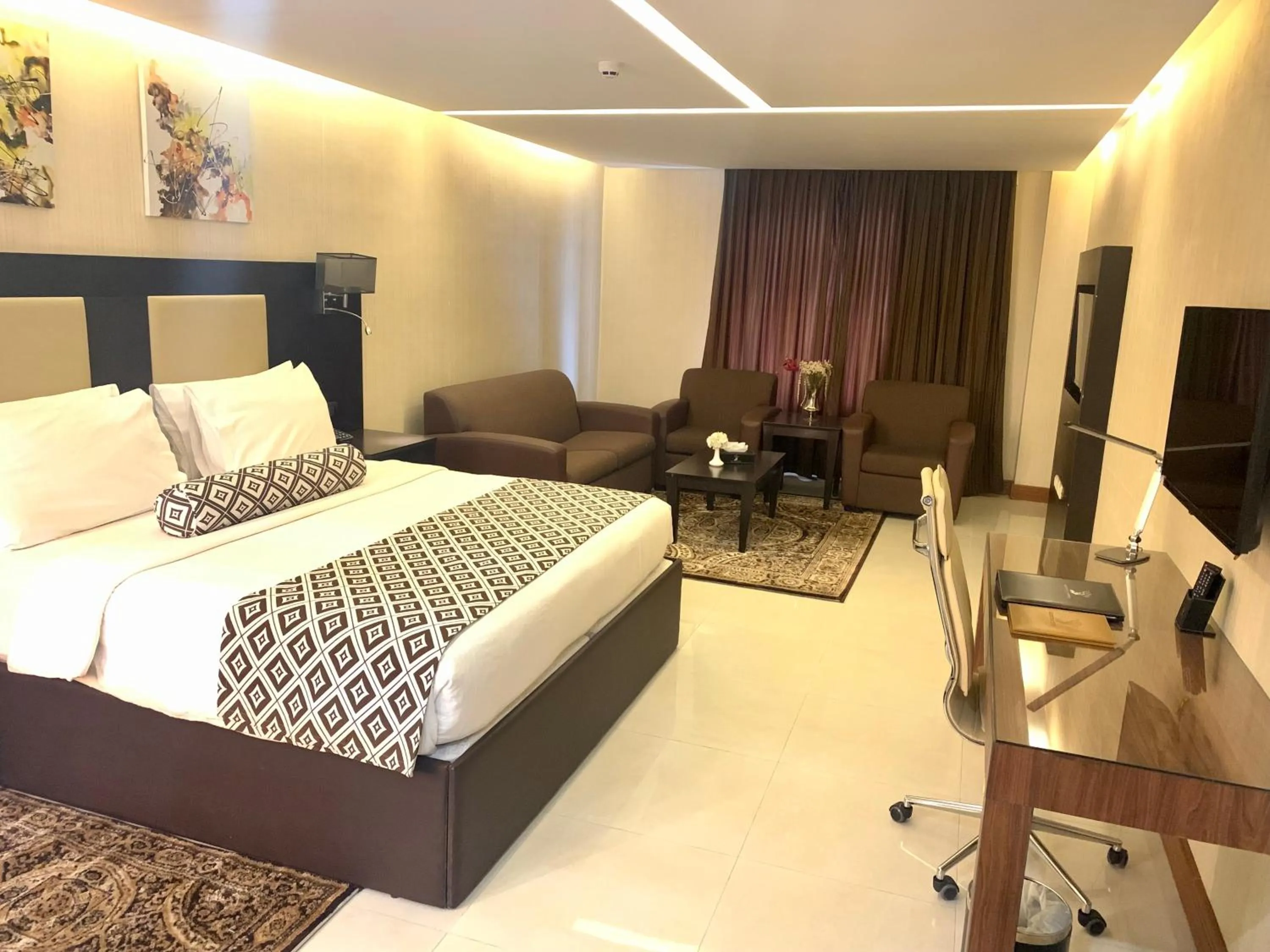 Living room, Bed in Olive Tree Amman