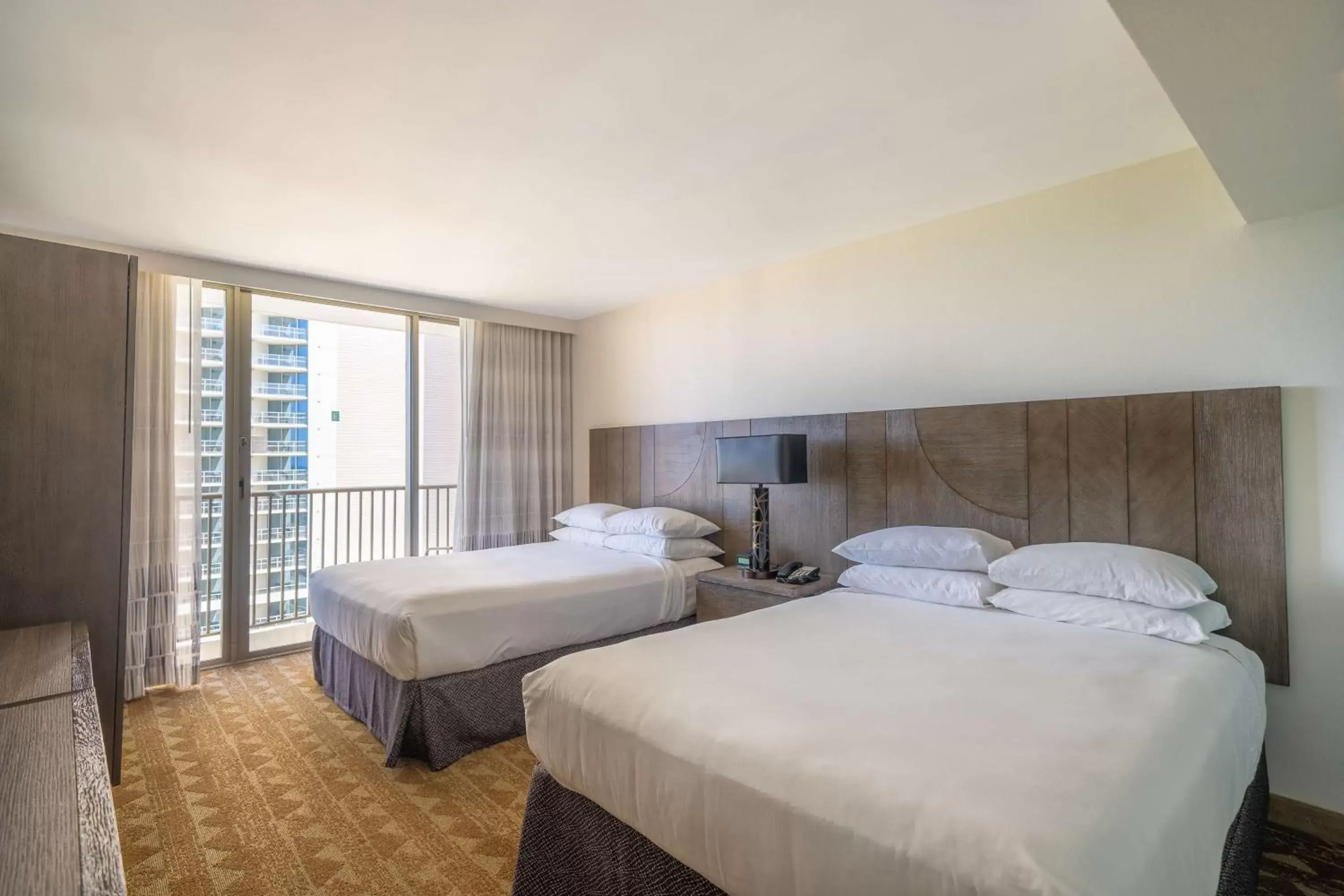 Queen Suite with Two Queen Beds and City View - Mobility/Hearing Accessible in Embassy Suites by Hilton Waikiki Beach Walk Queen Suite with Two Queen Beds and City View - Mobility/Hearing Accessible in Embassy Suites by Hilton Waikiki Beach Walk