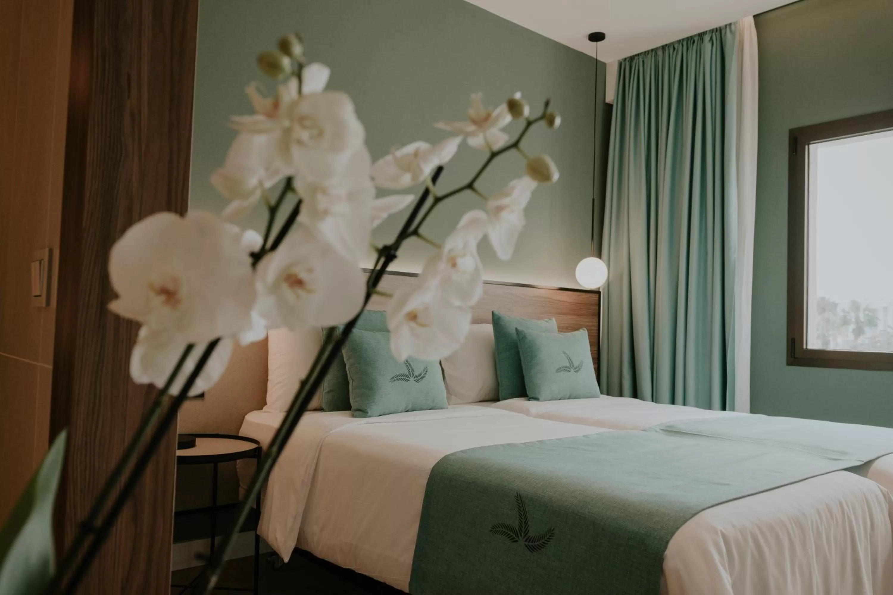 Bed in Catalina Plaza Hotel Sostenible