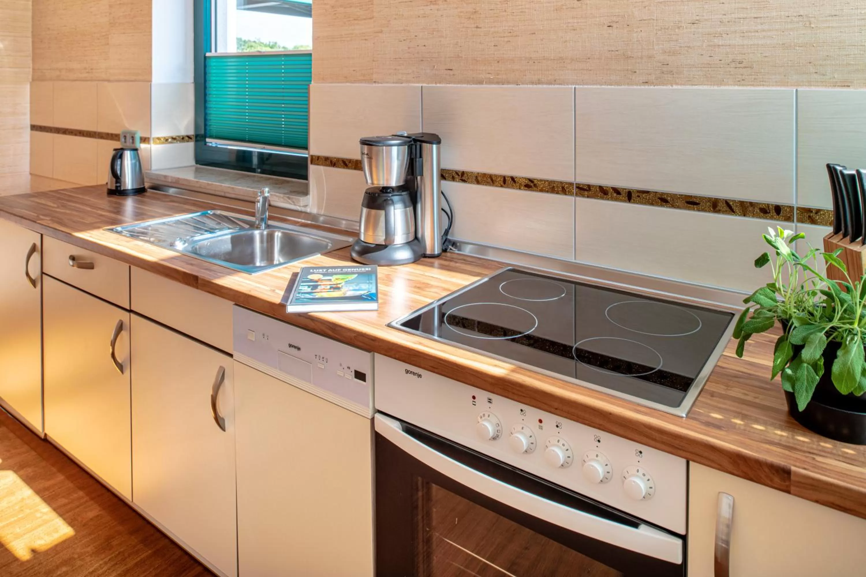 Kitchen or kitchenette in Recknitztal-Hotel Marlow