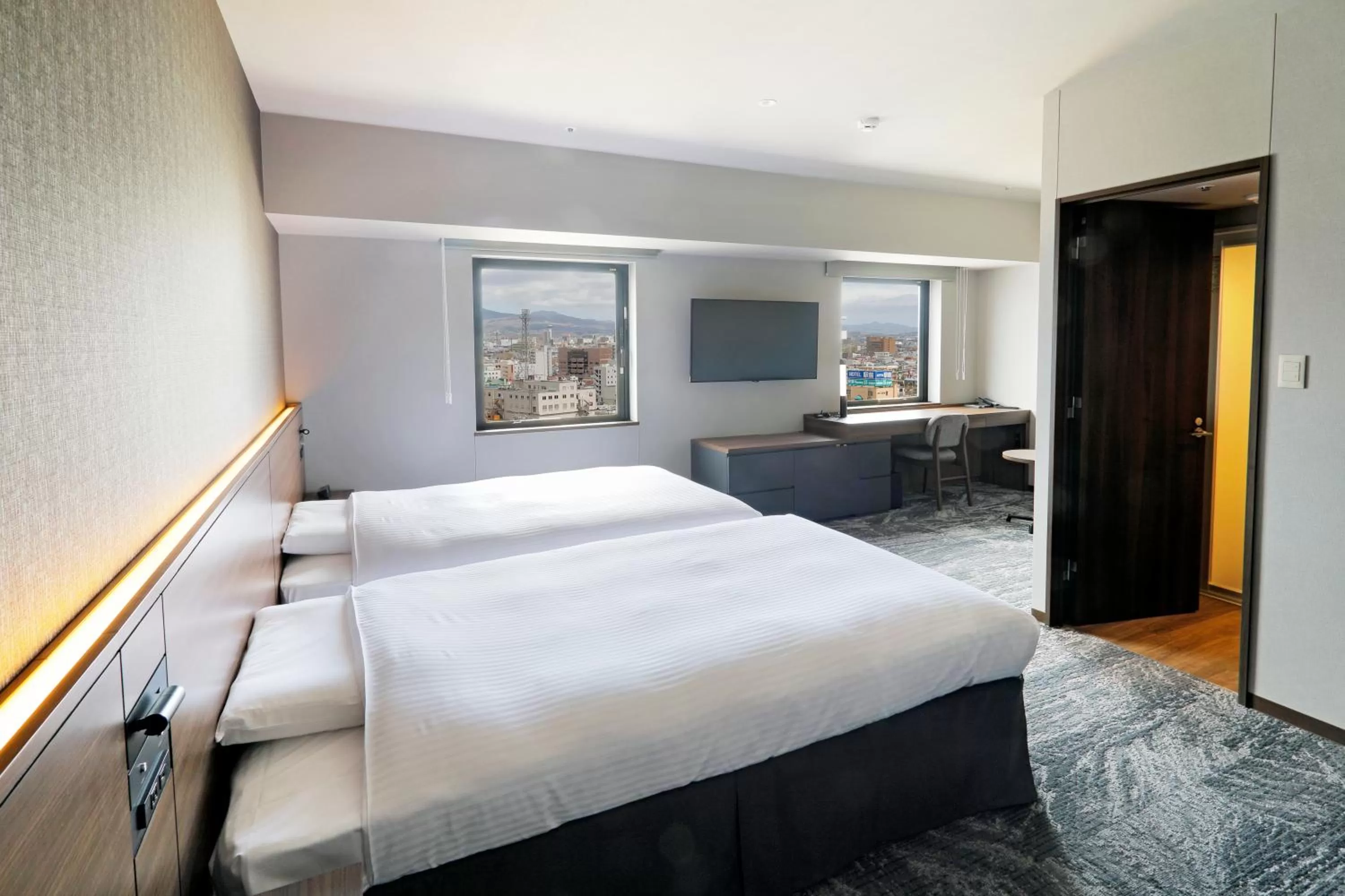 Bed in JR Inn Hakodate