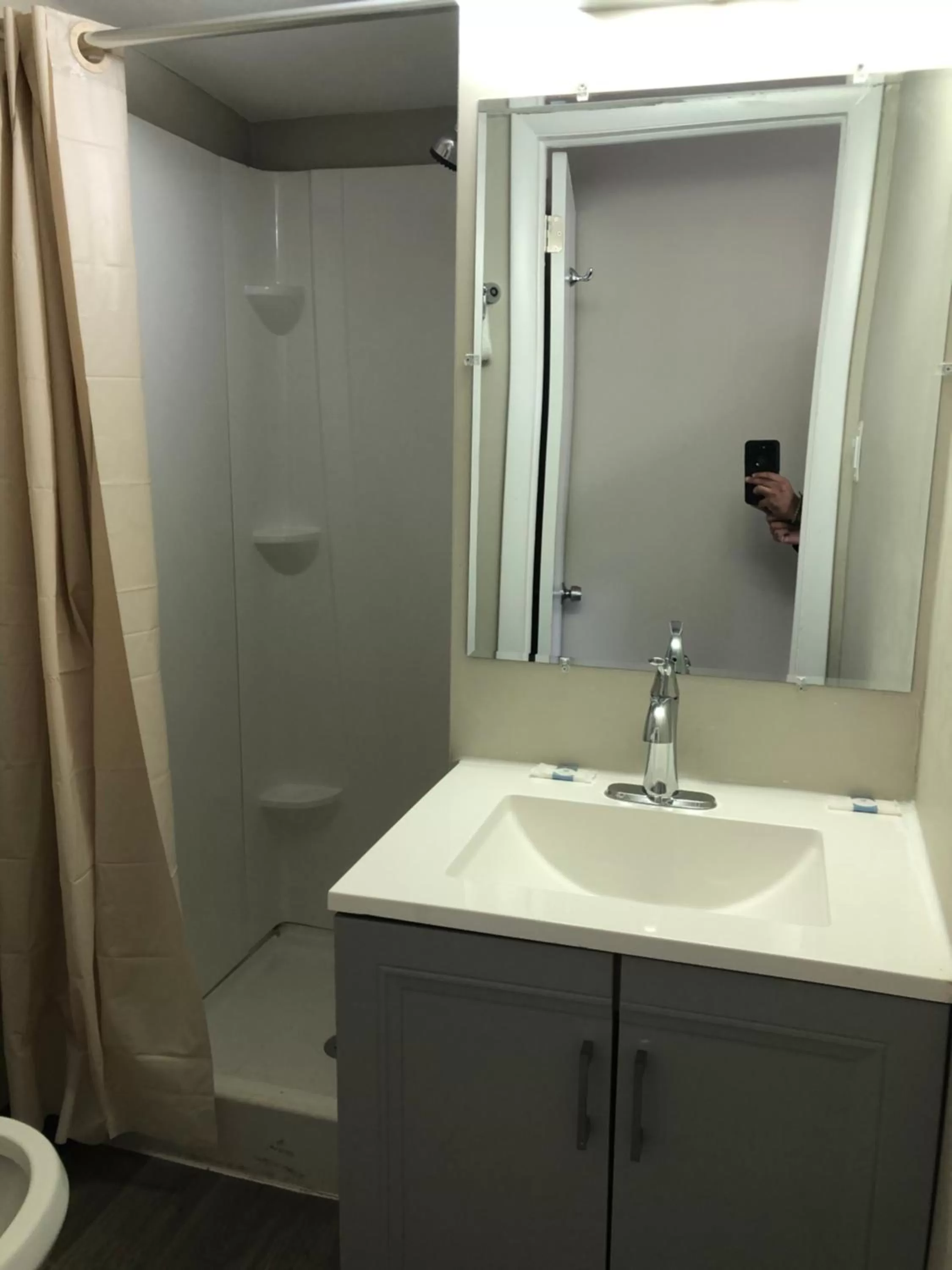 Bathroom in Trolley Stop Motel, Media ,Near PHL Airport PA