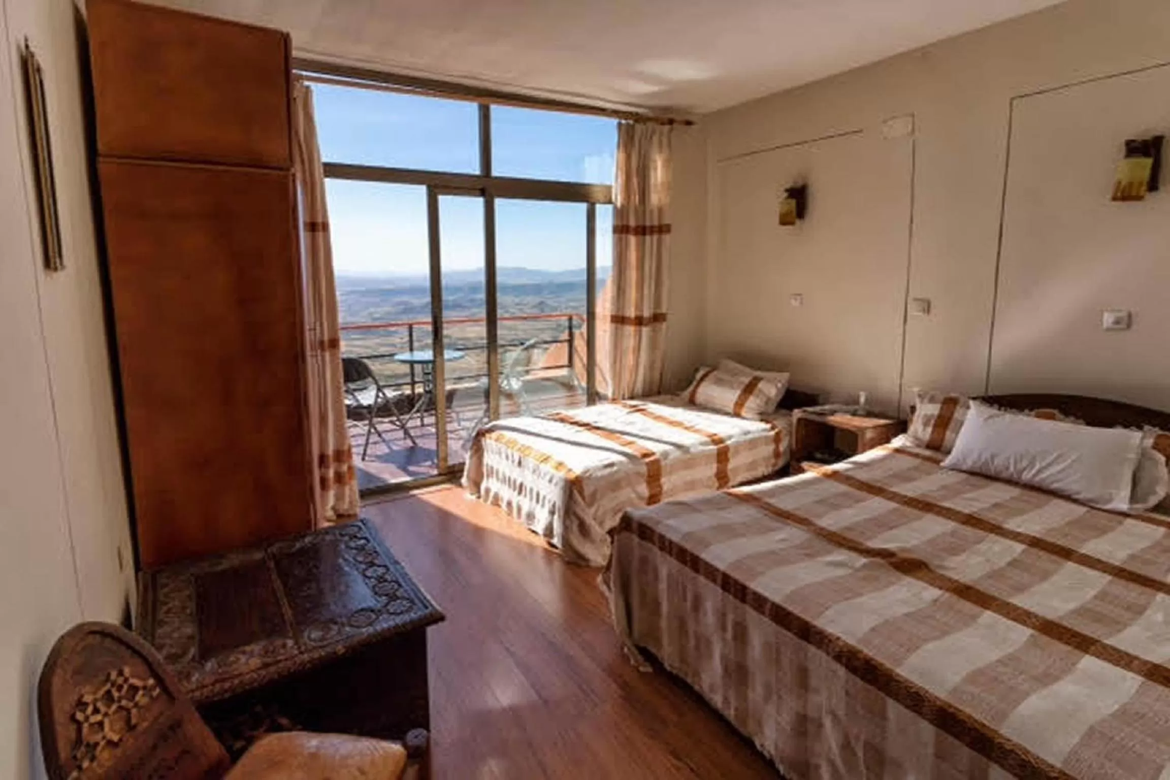 Bed in Panoramic View Hotel