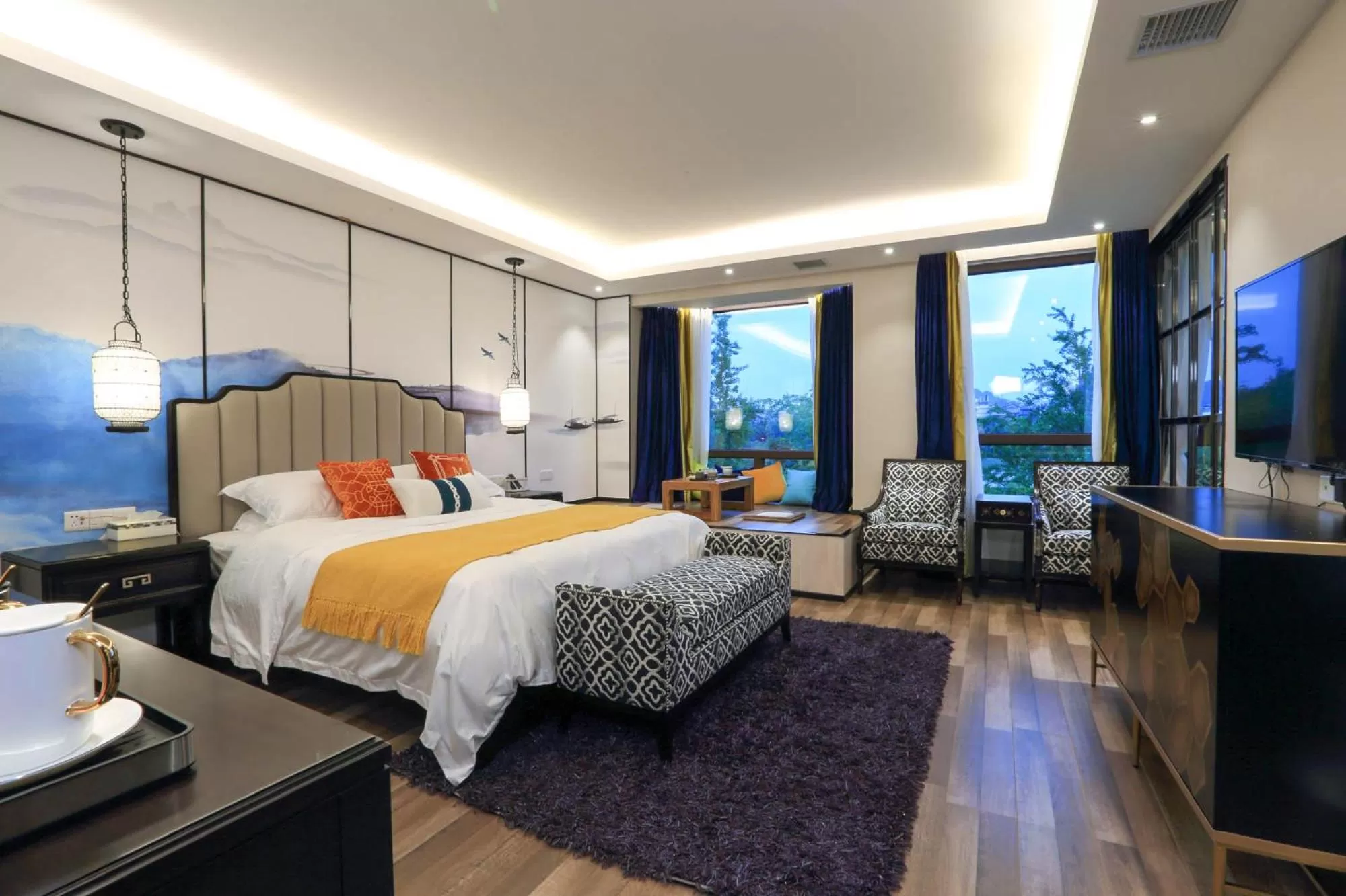 Photo of the whole room, Bed in Li River Resort Villa Hotel