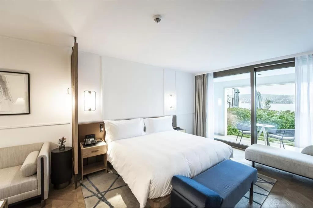 Seating area, Bed in Alex Lake Zürich