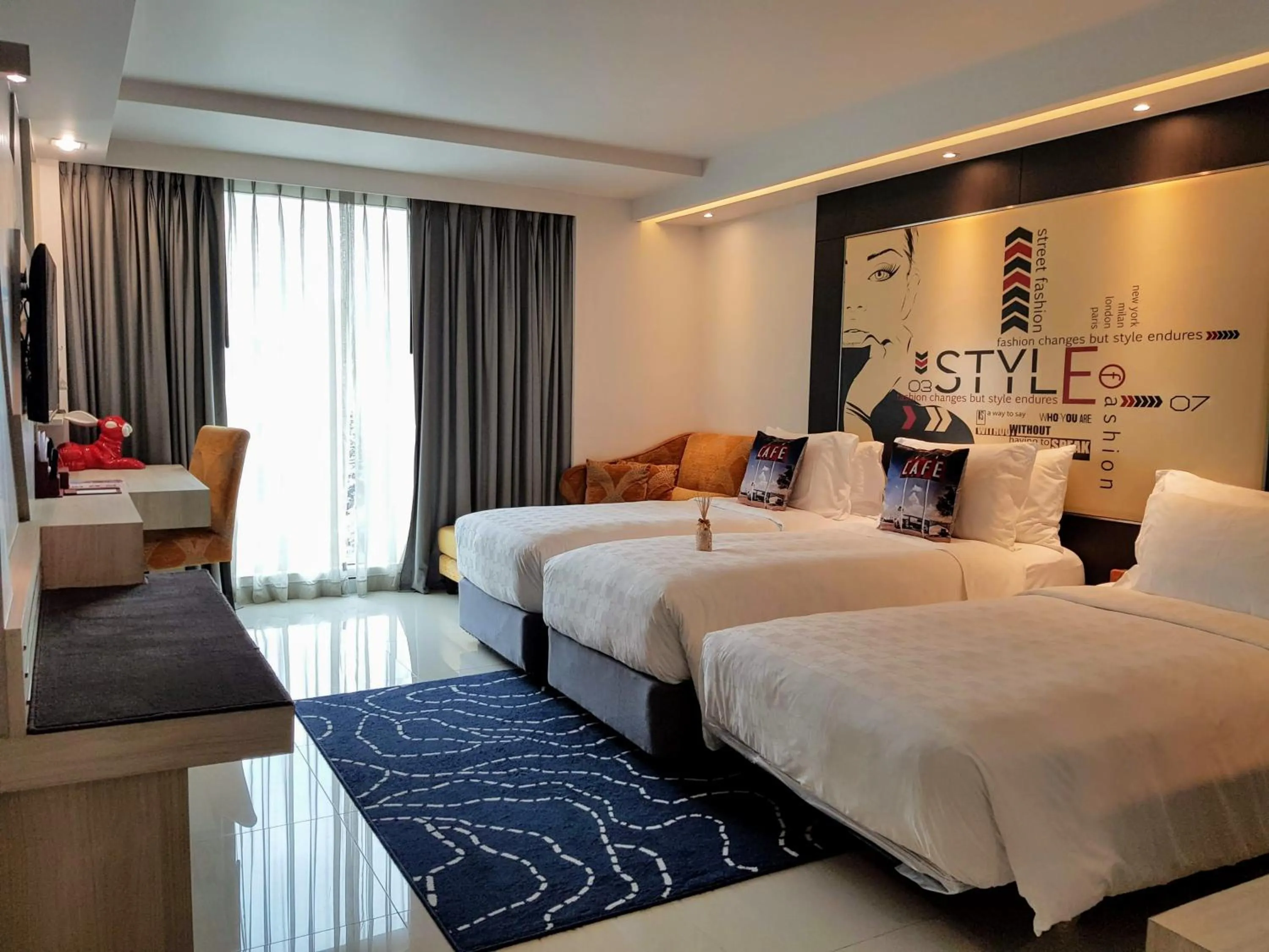 Bedroom, Bed in Hotel Clover Asoke - SHA Extra Plus