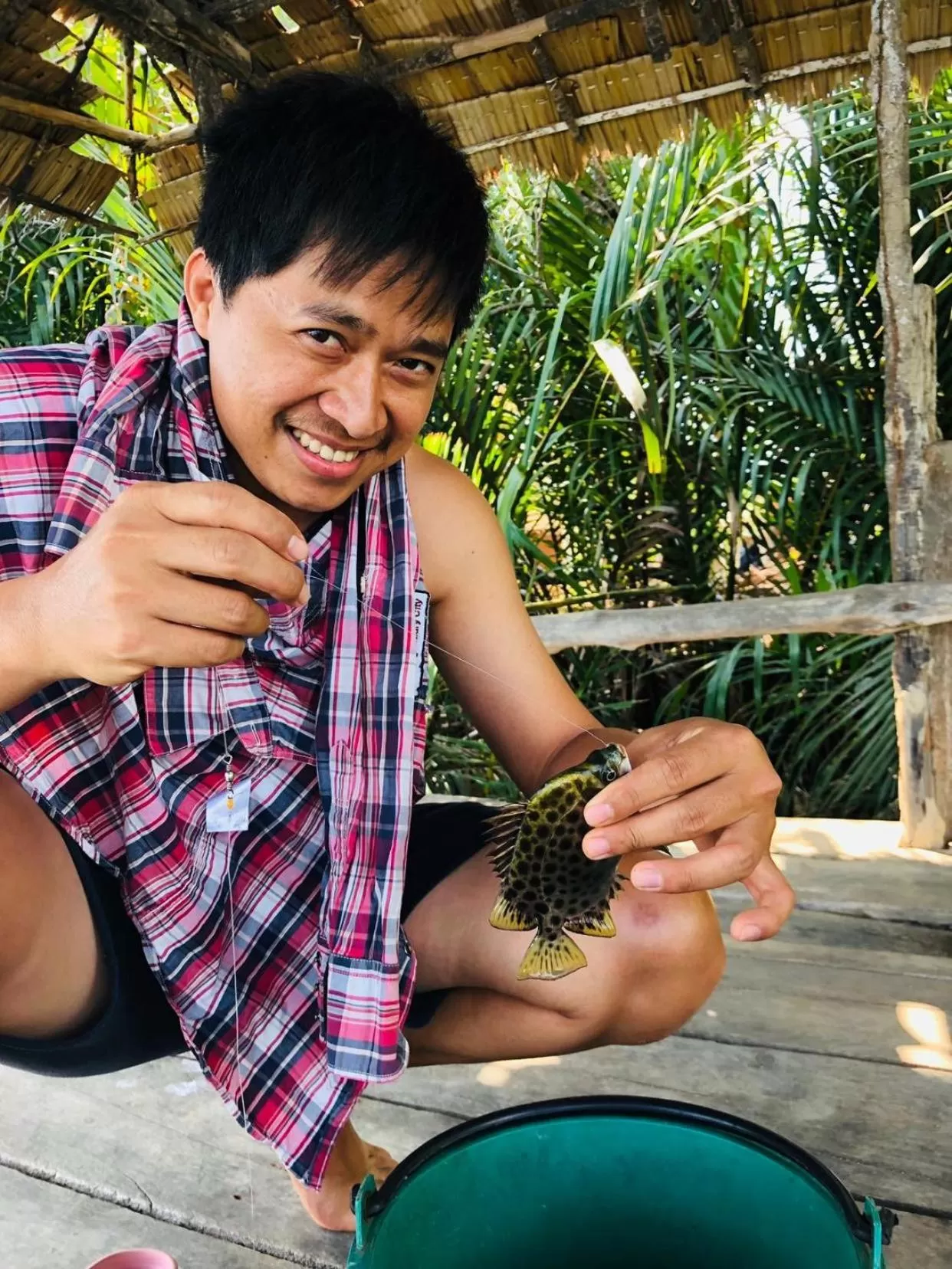 Fishing, Children in Kampot Riverfront Boutique