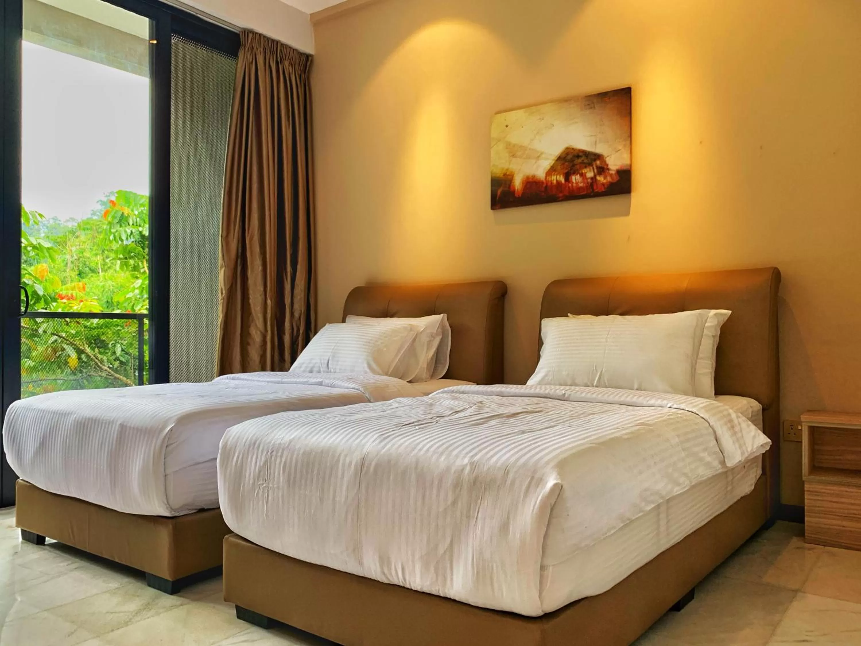 Bed in Harmony Valley Retreat