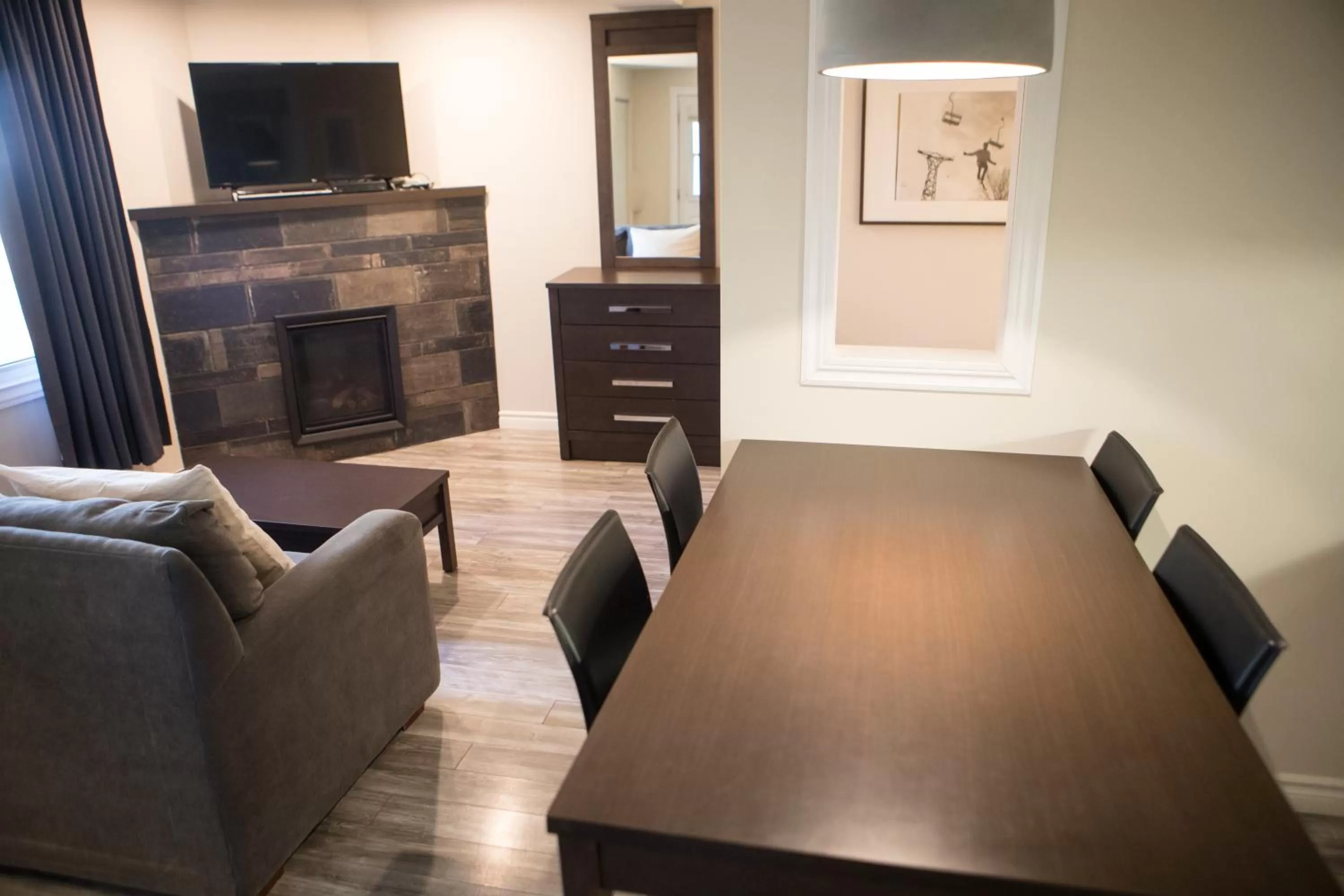 TV/Entertainment Center in Le Montagnard, Auberge Hôtel & Chalets