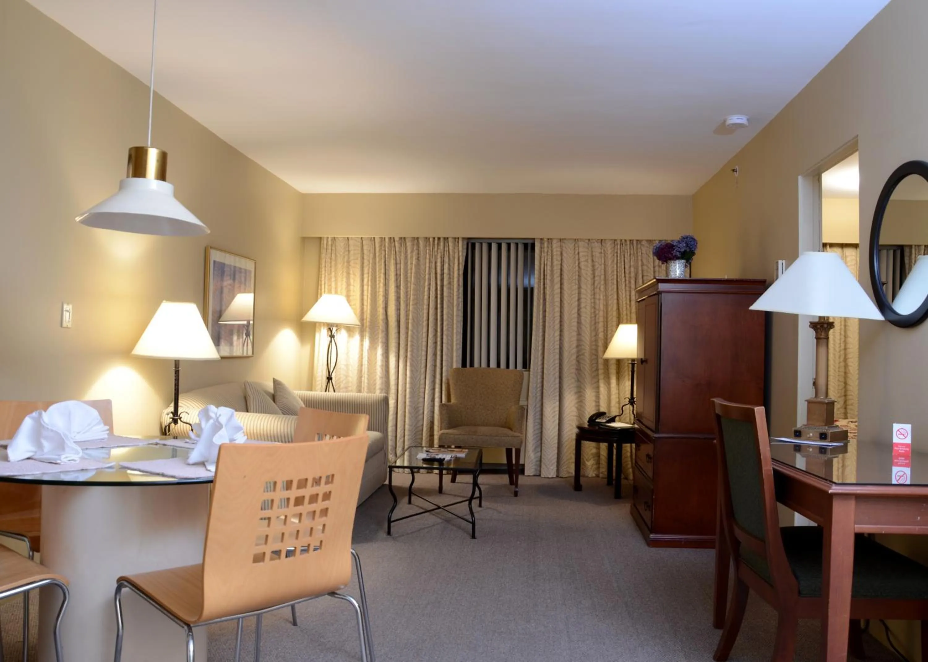 Living room in Rosellen Suites at Stanley Park