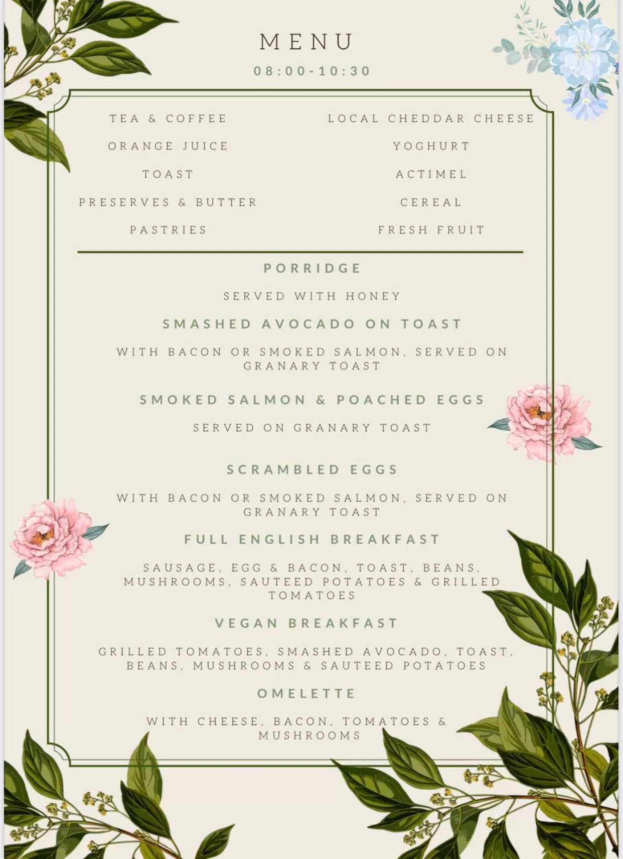 Food and drinks in The Chatsworth Hotel