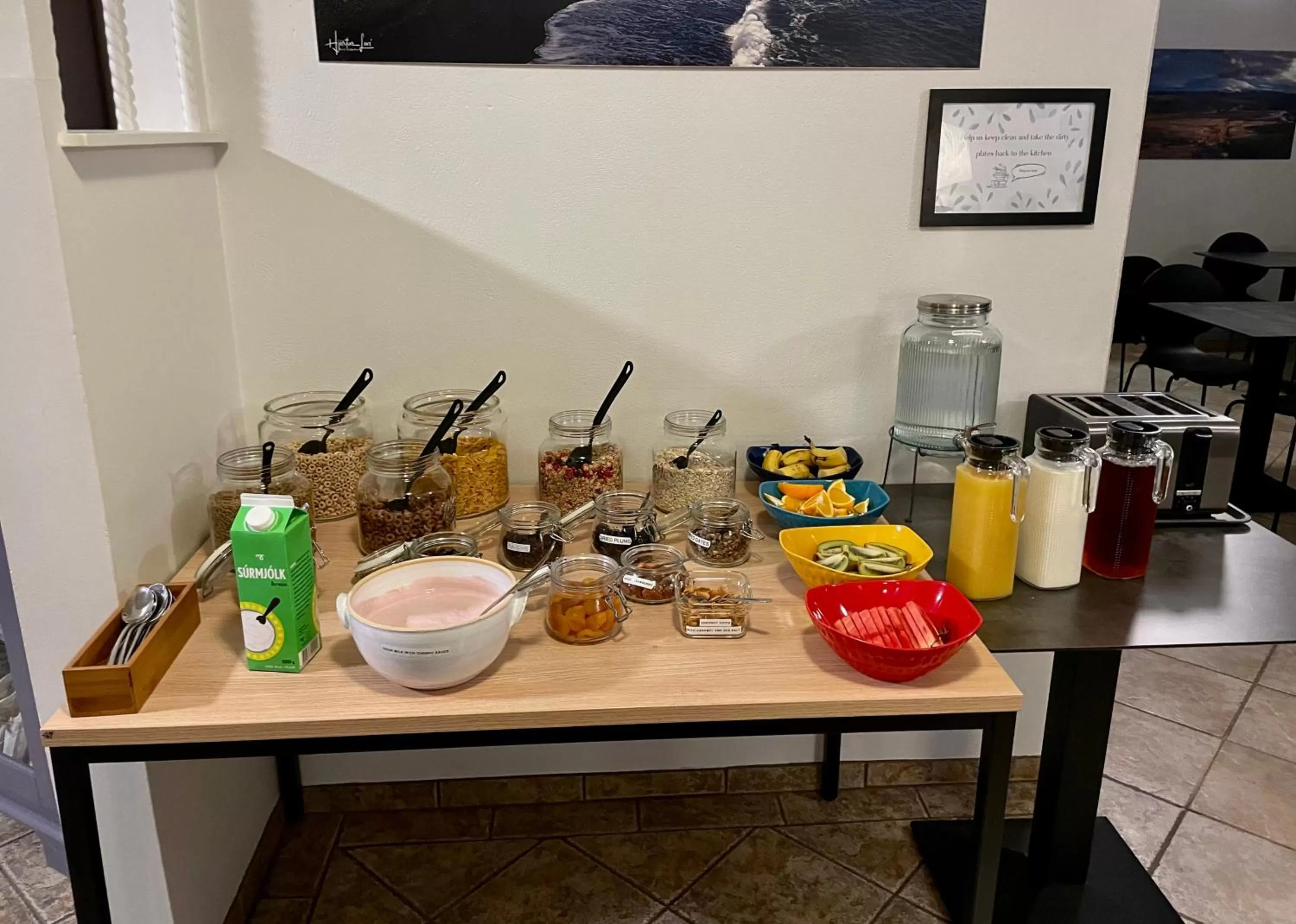 Food and drinks in Guesthouse Bitra B&B