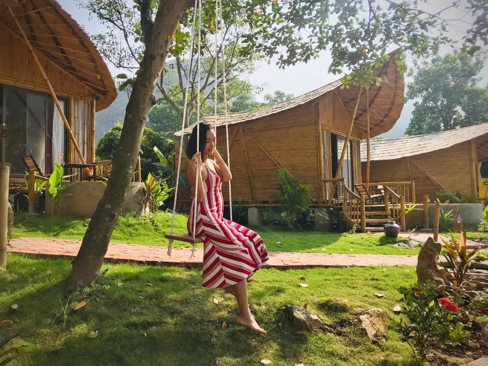 Patio in Trang An Lamia Bungalow