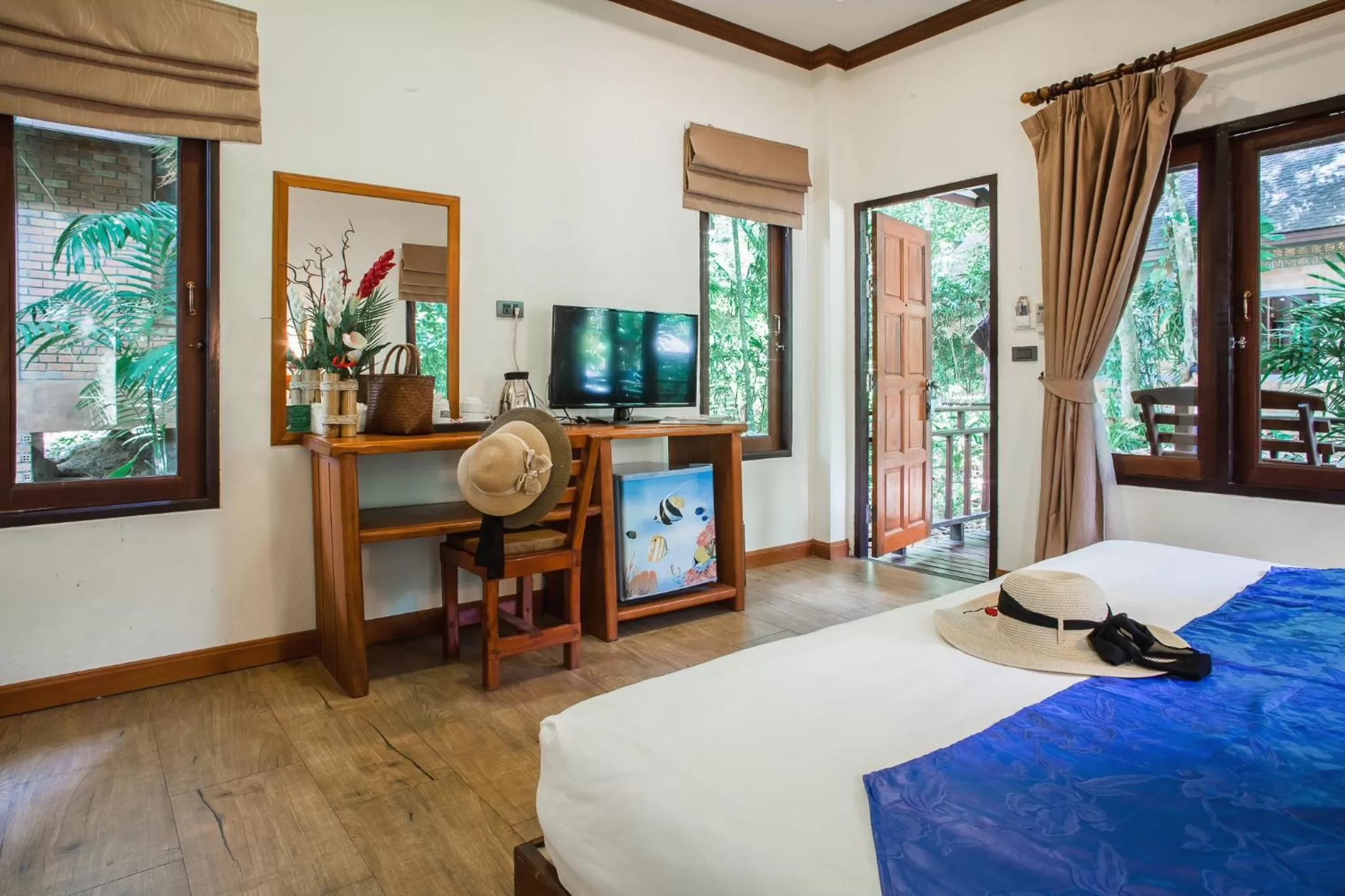 Bed in The Vatika Resort and Spa