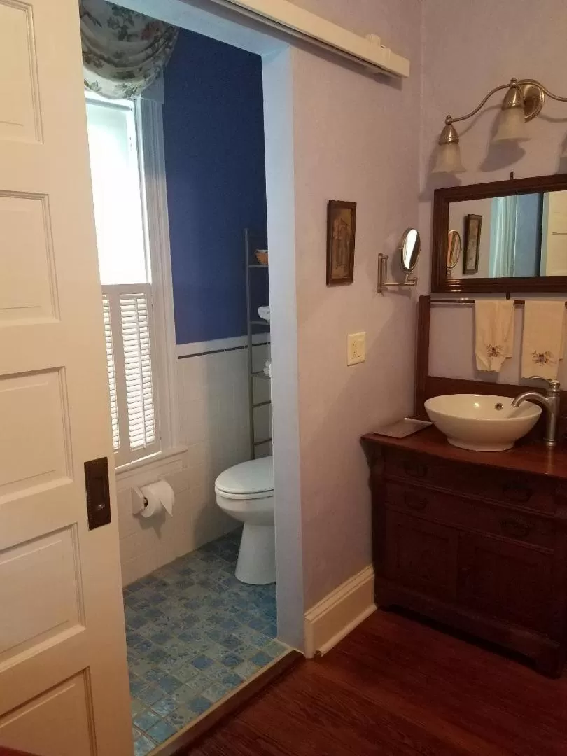 Bathroom in Back INN Time B&B