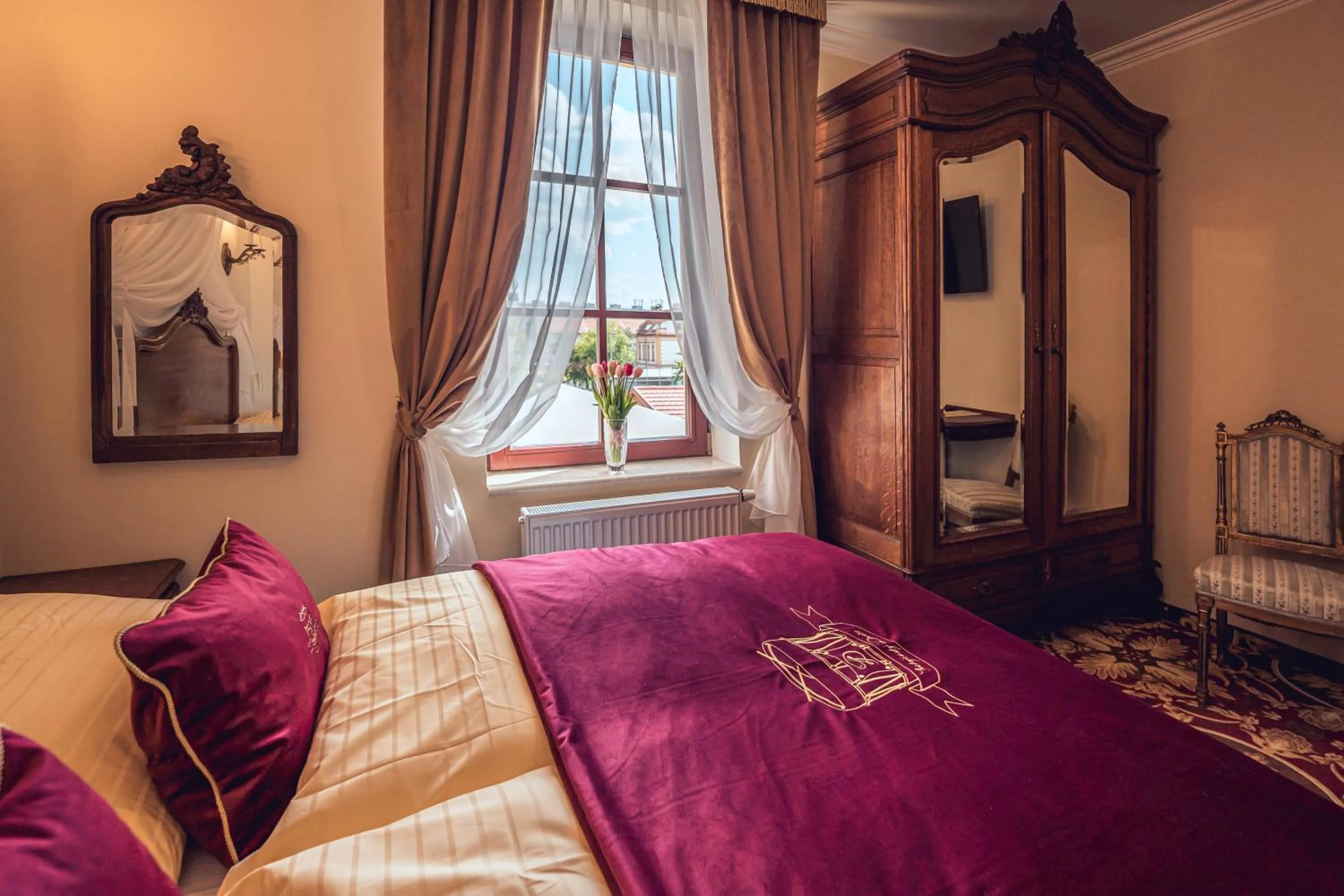 Bed in Hotel Svatojánský Dvůr