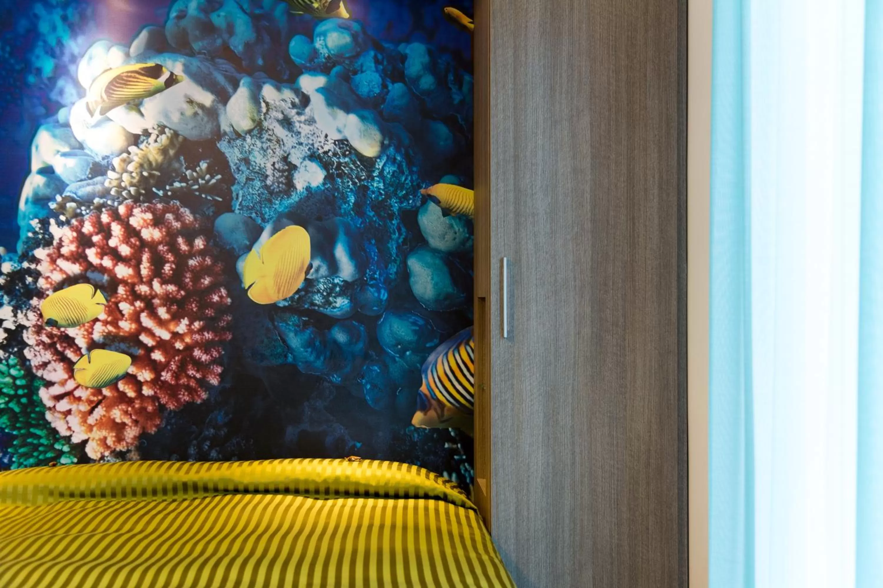 Decorative detail, Bed in Hotel Miramare