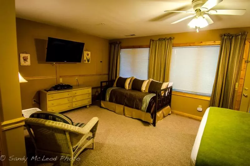 Bedroom, Seating Area in Asheville Cabins of Willow Winds