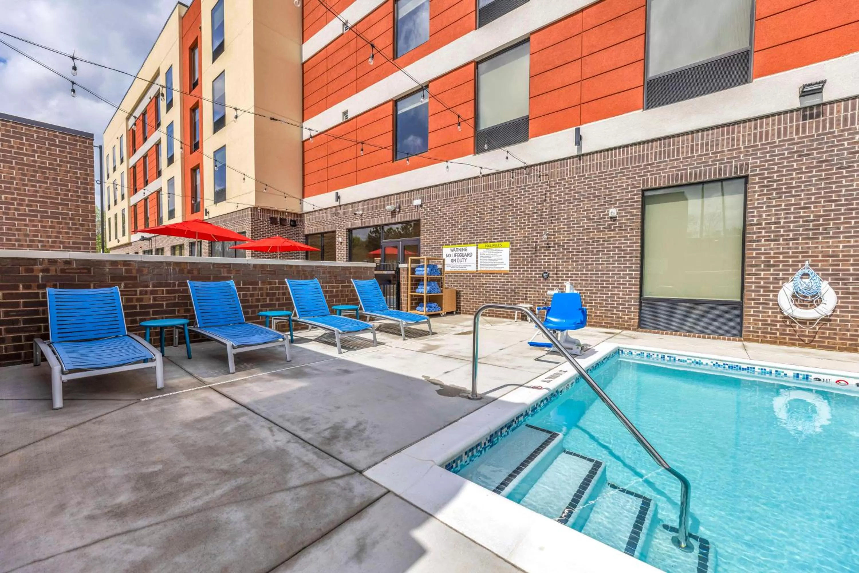 Pool view in Home2 Suites by Hilton Raleigh West Lenovo Center