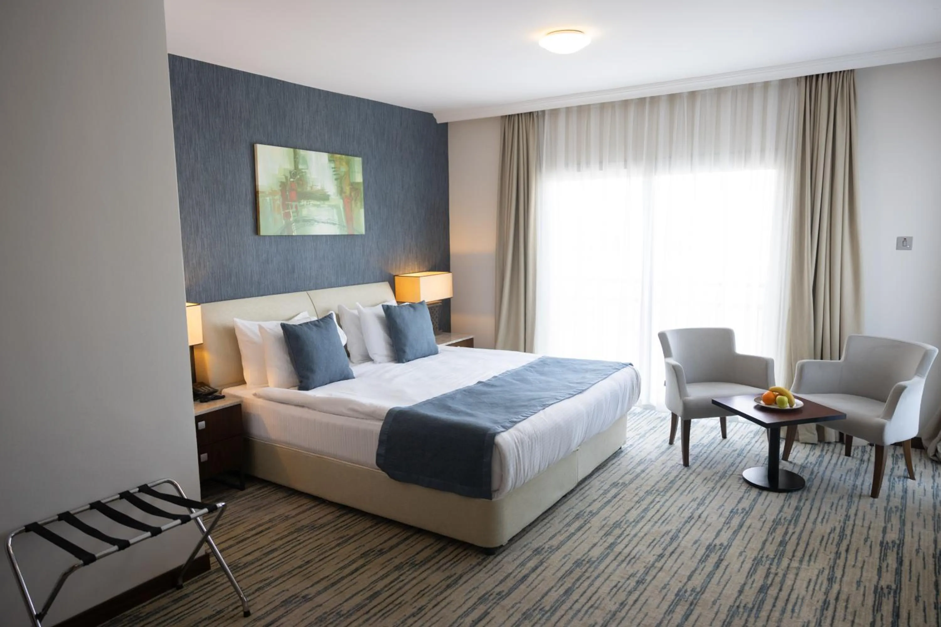 Bed in Port View Hotel