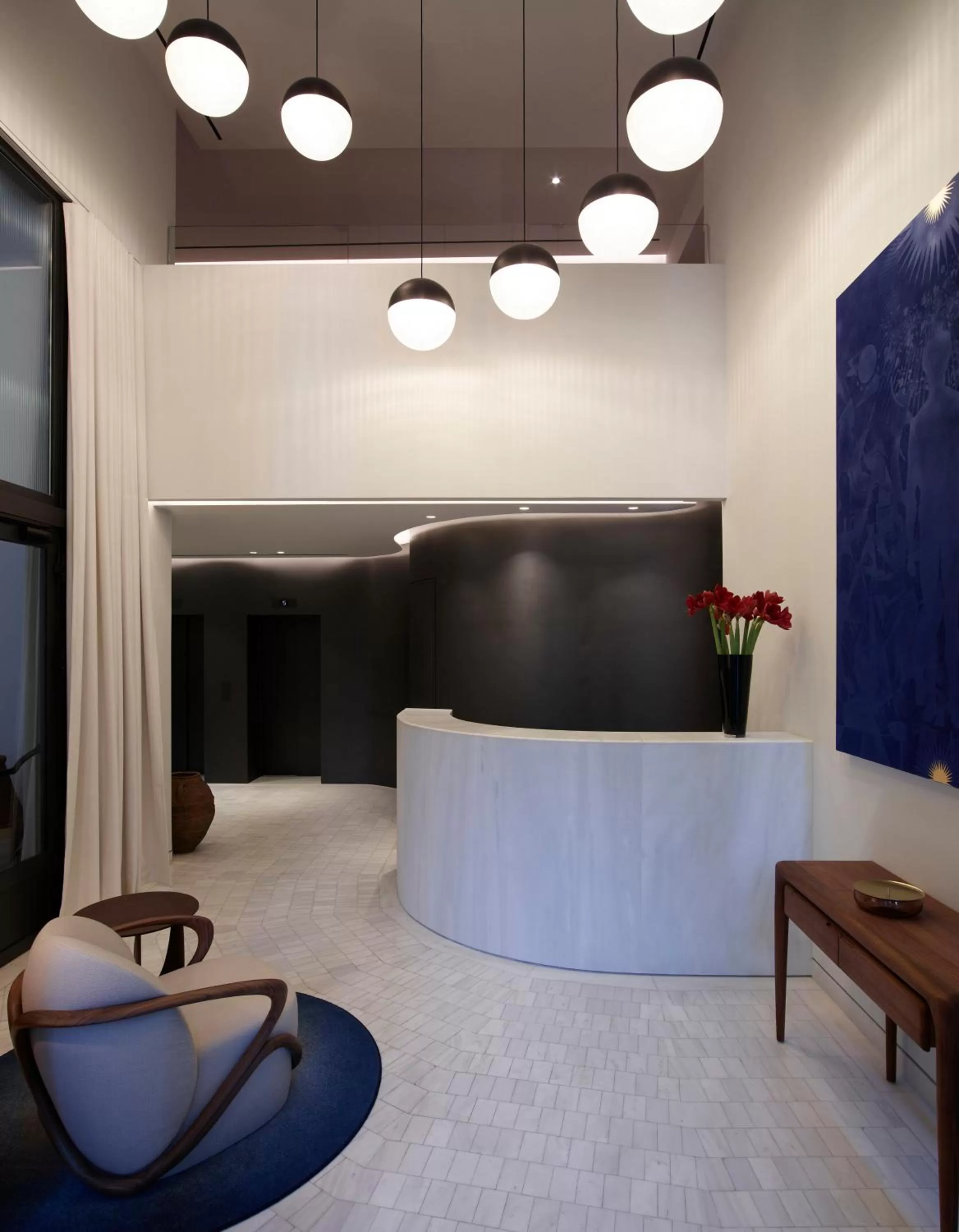 Lobby or reception in xenodocheio Milos