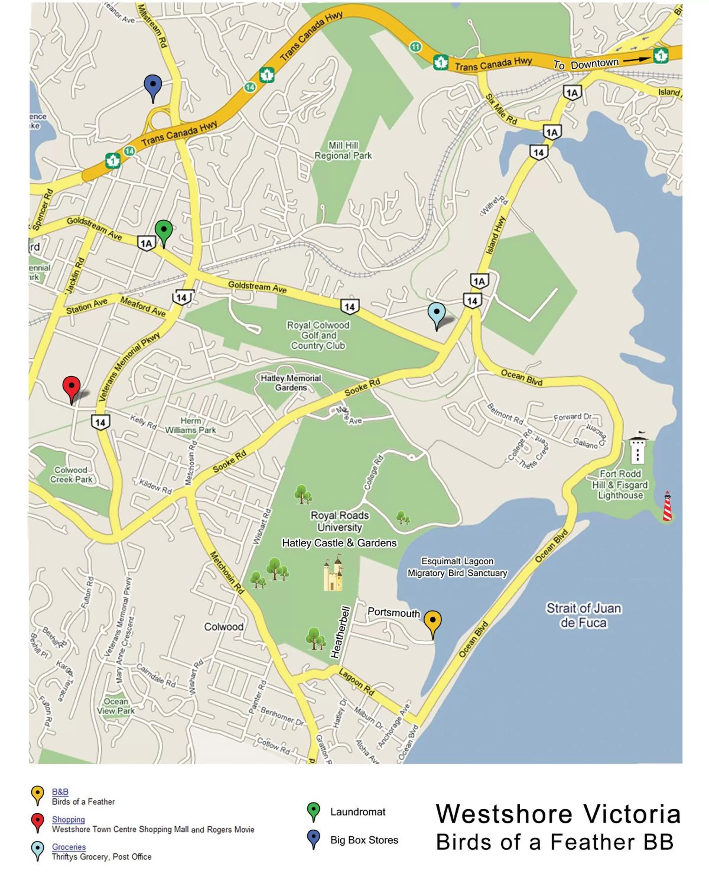 Text overlay in Birds of a Feather Victoria Oceanfront Studio Suites