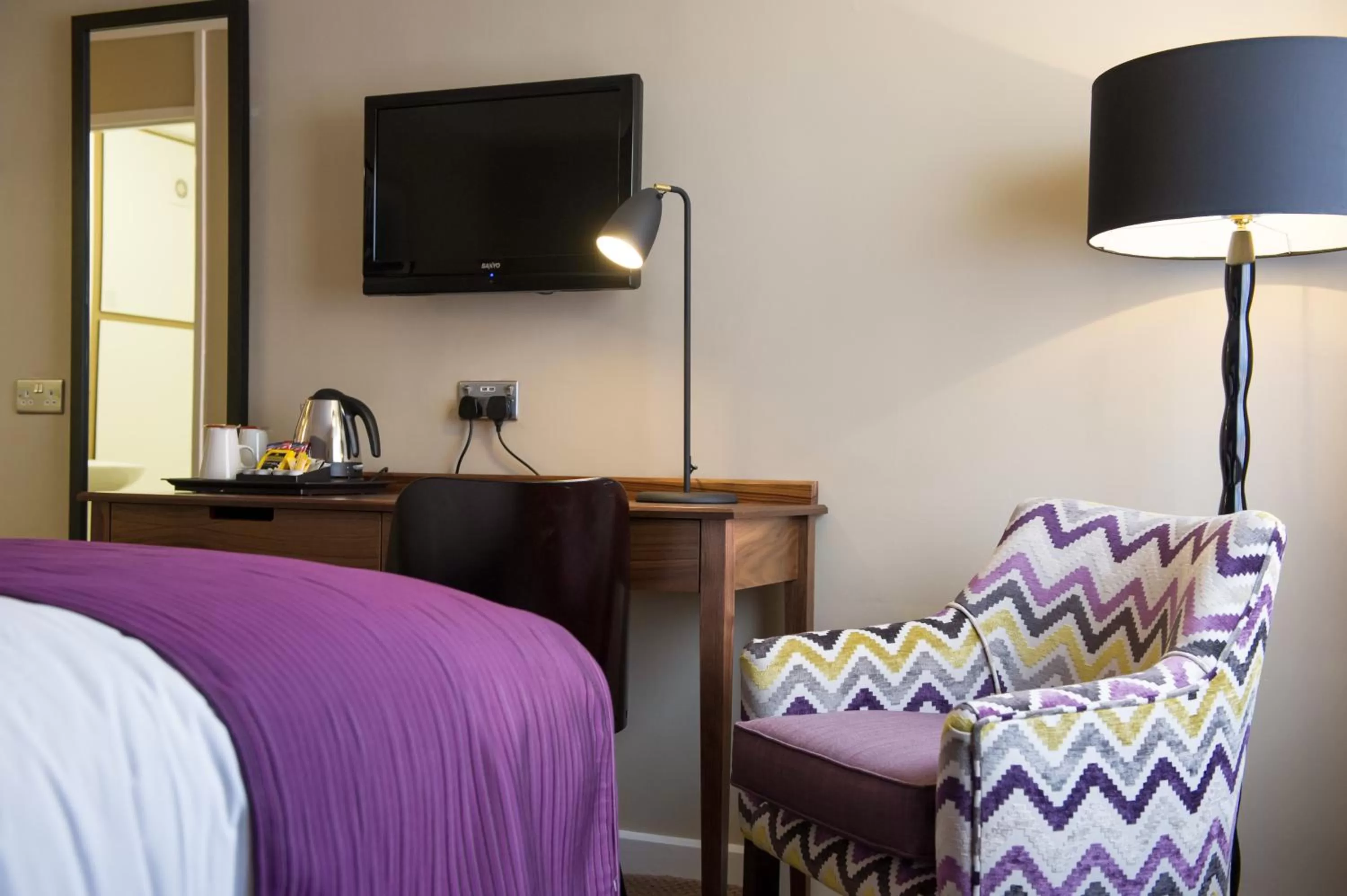 Decorative detail, TV/Entertainment Center in The Crown & Greyhound by Innkeeper's Collection