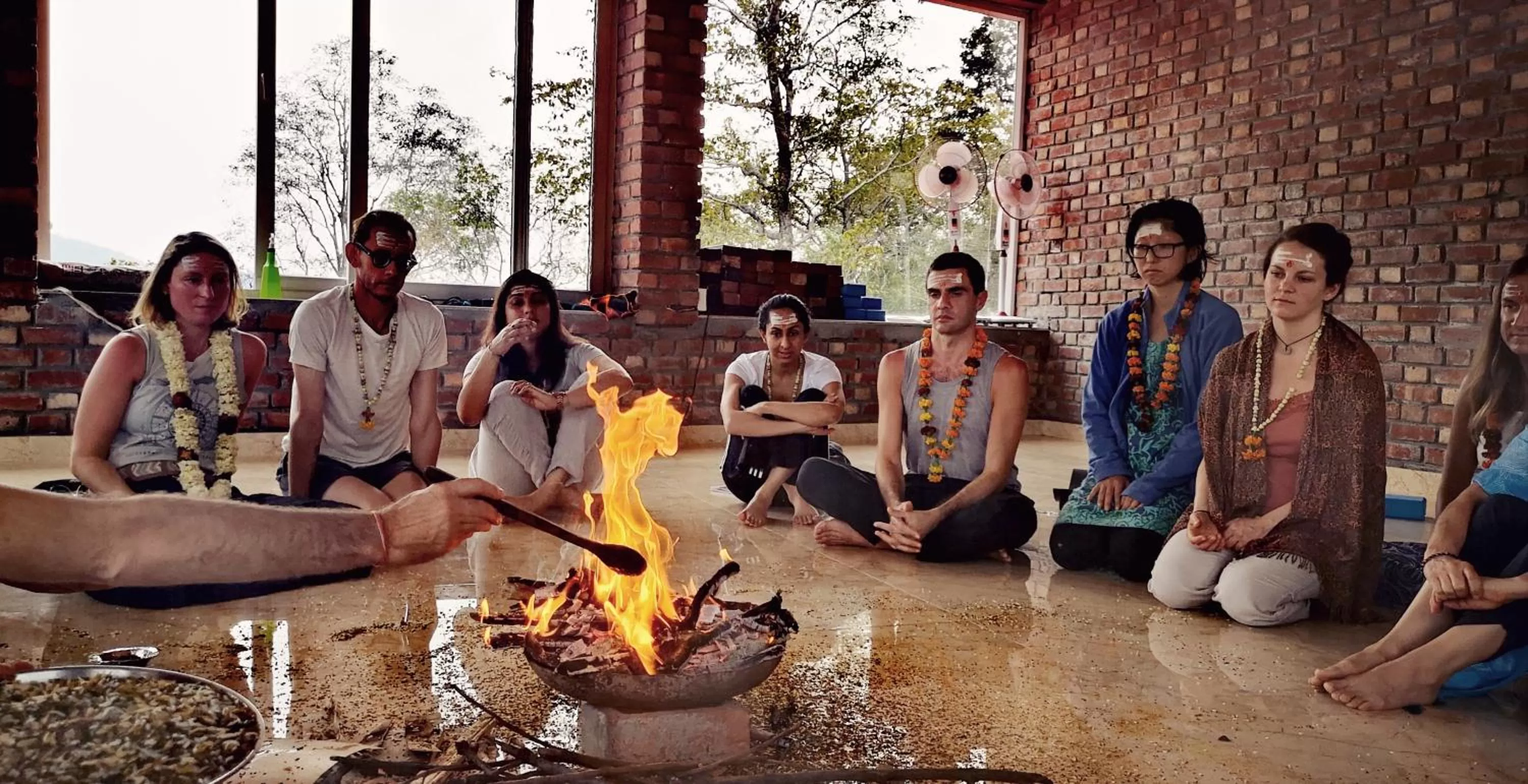 People in Hill Top Swiss Cottage