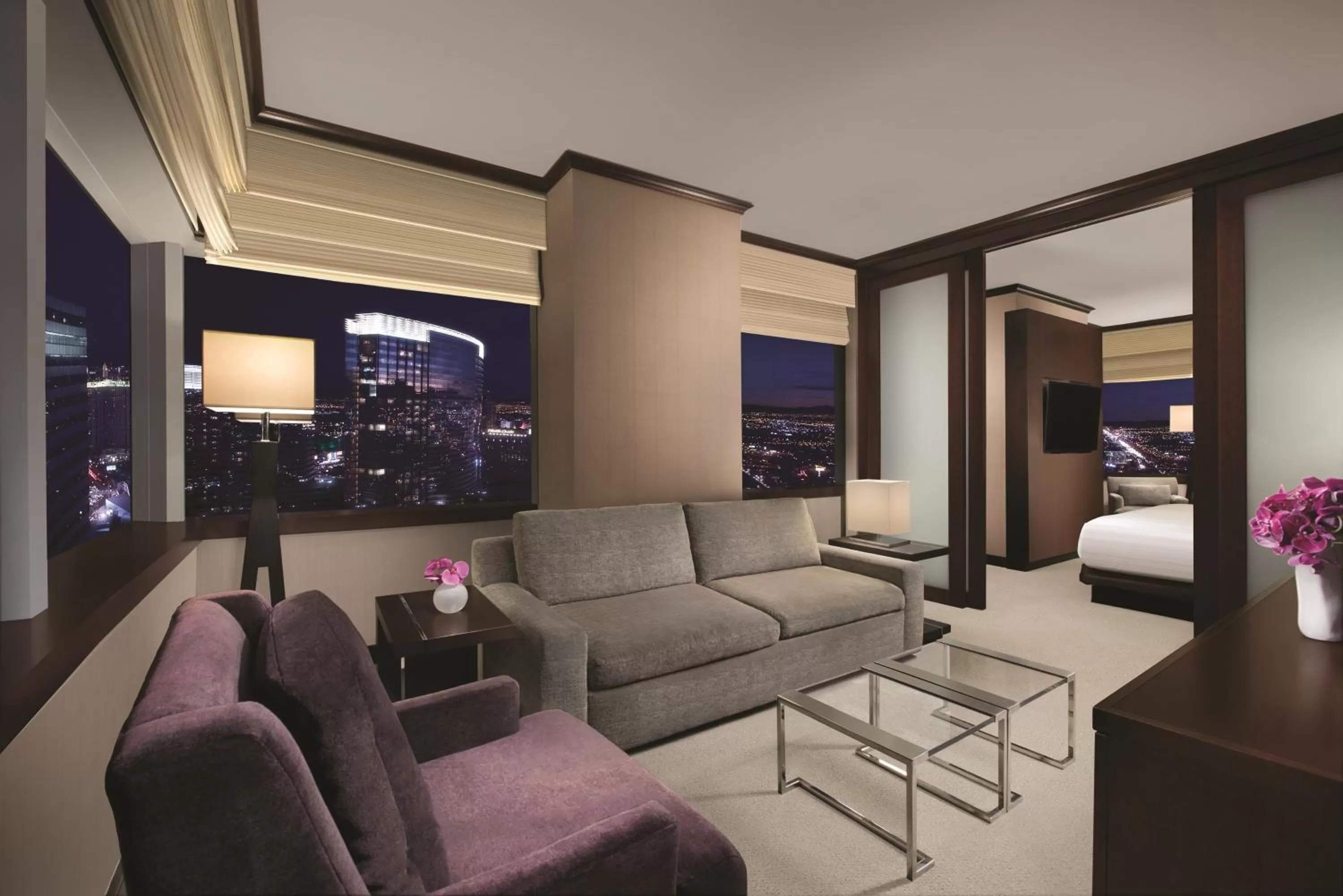 Living room in Vdara Hotel & Spa at ARIA Las Vegas