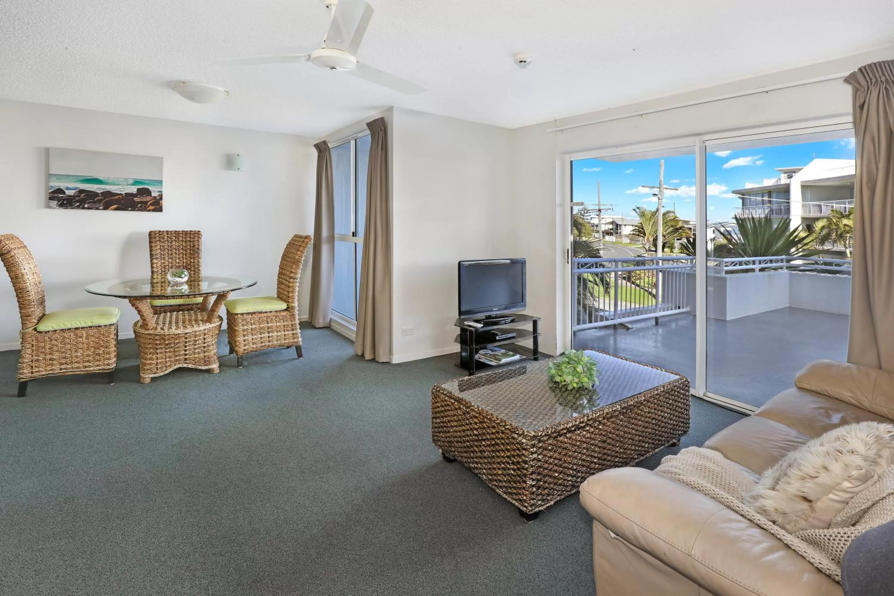 Living room in Beachside Resort Kawana Waters