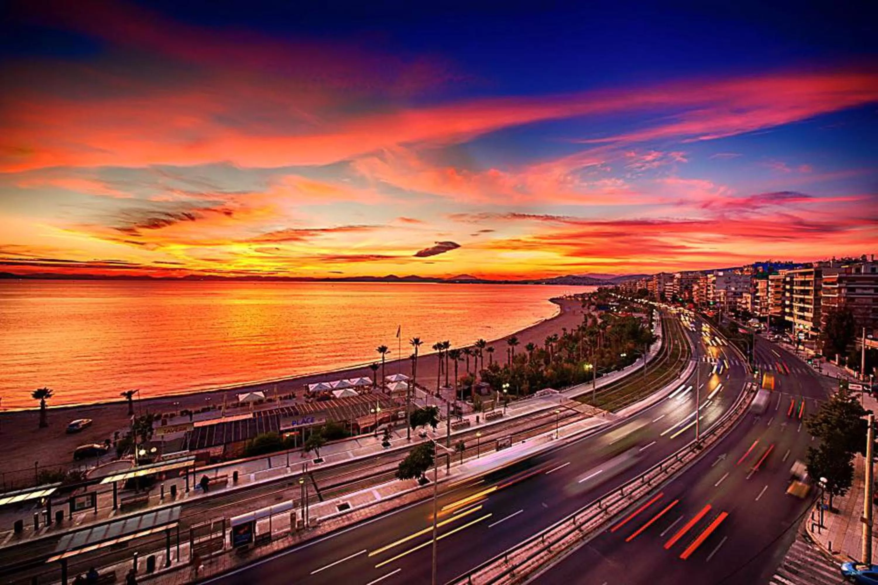 Sunset in Poseidon Athens Hotel