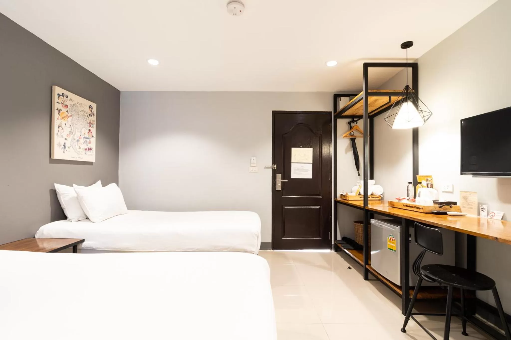 Bed in North Inn Town Chiangmai